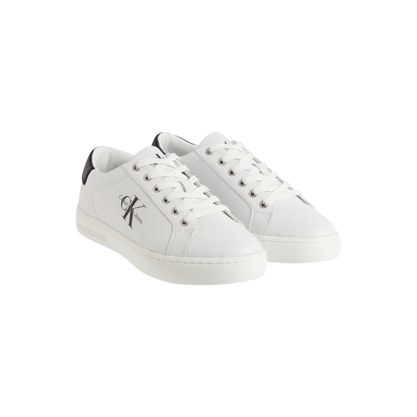 Calvin Klein Prada Macro Brushed Leather And Re-nylon Trainers In White