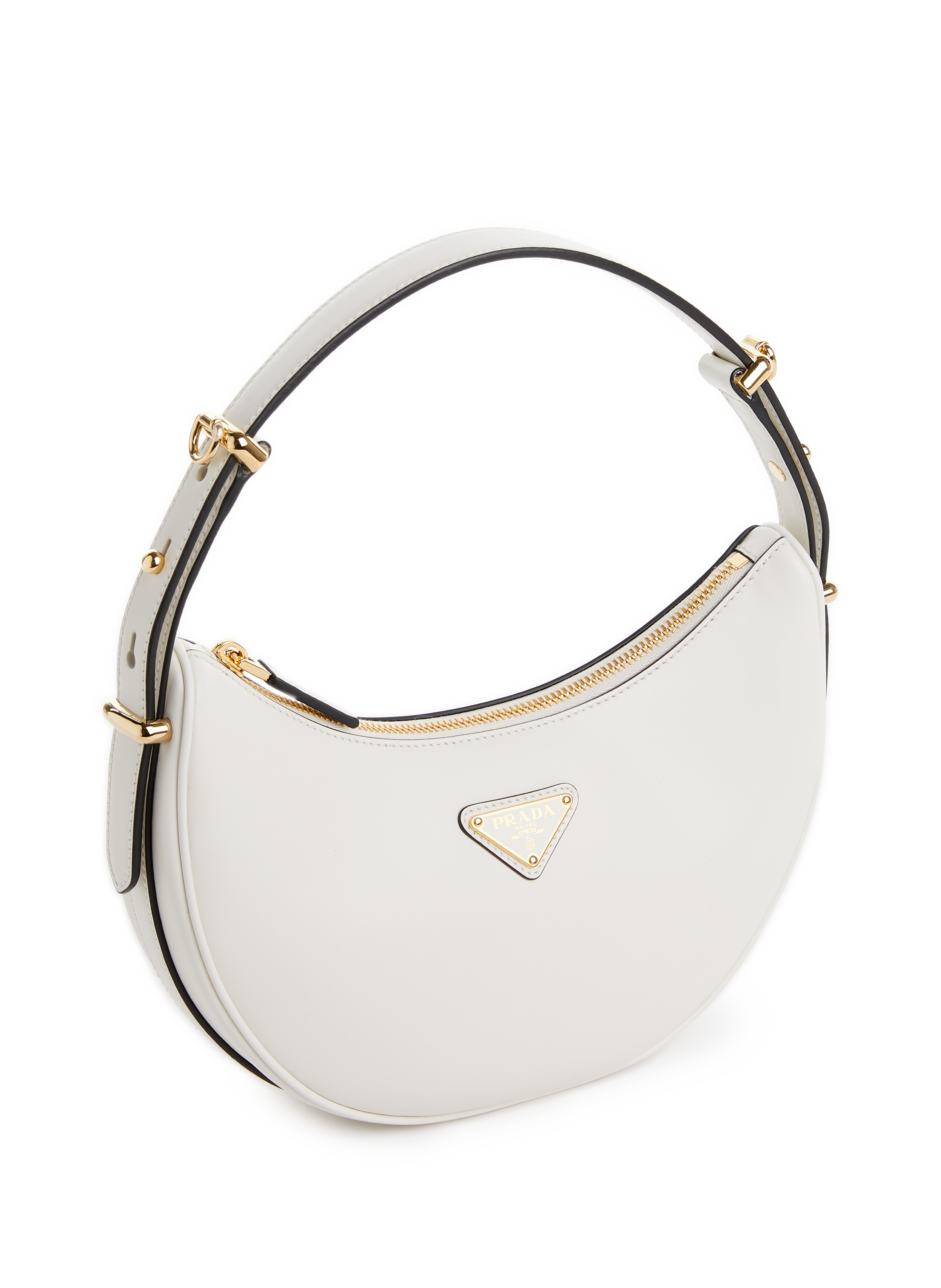 Leather handbag PRADA White