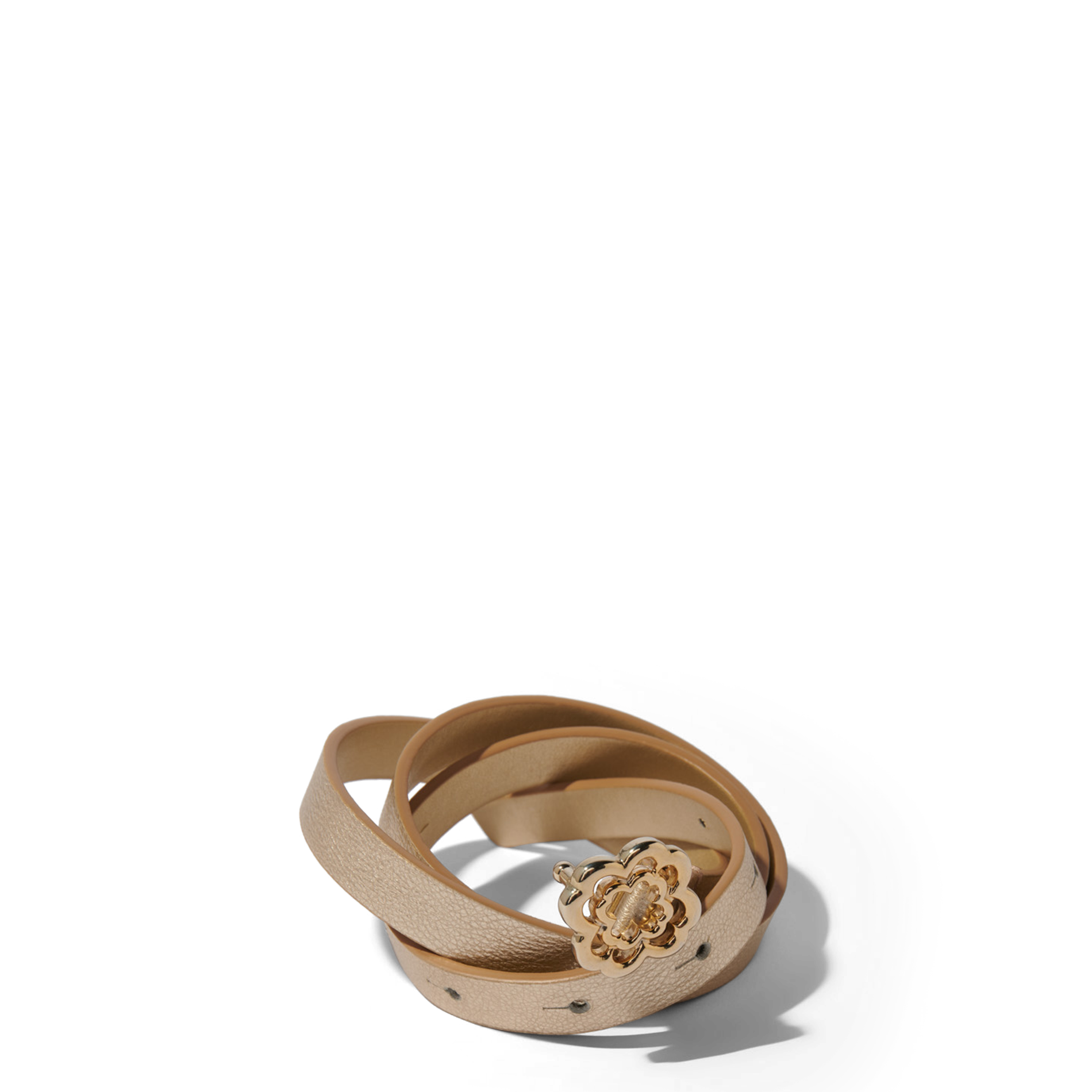 Ceinture fine métallisée MAJE Doré