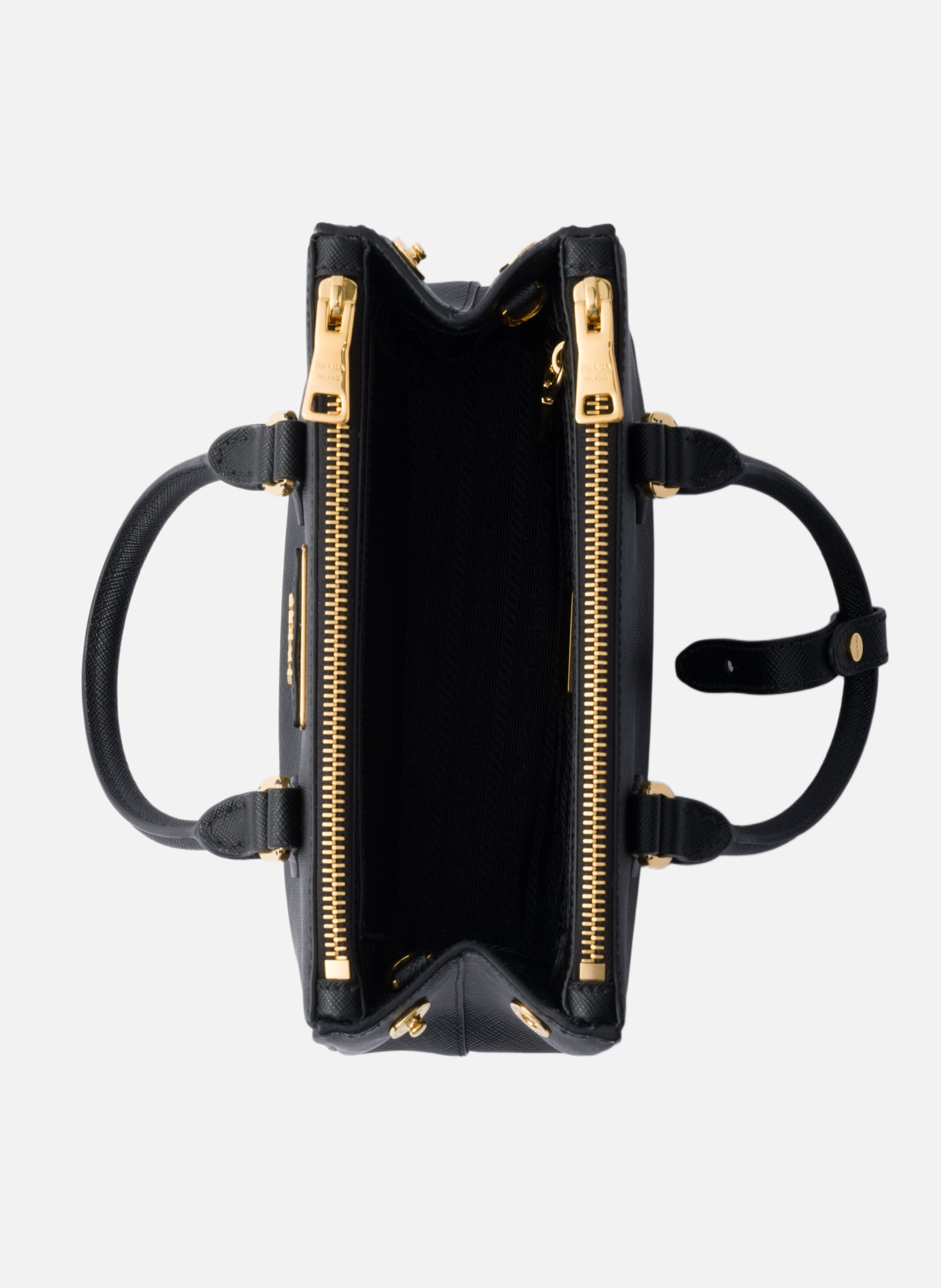 Mini sac en cuir saffiano prada galleria PRADA Noir