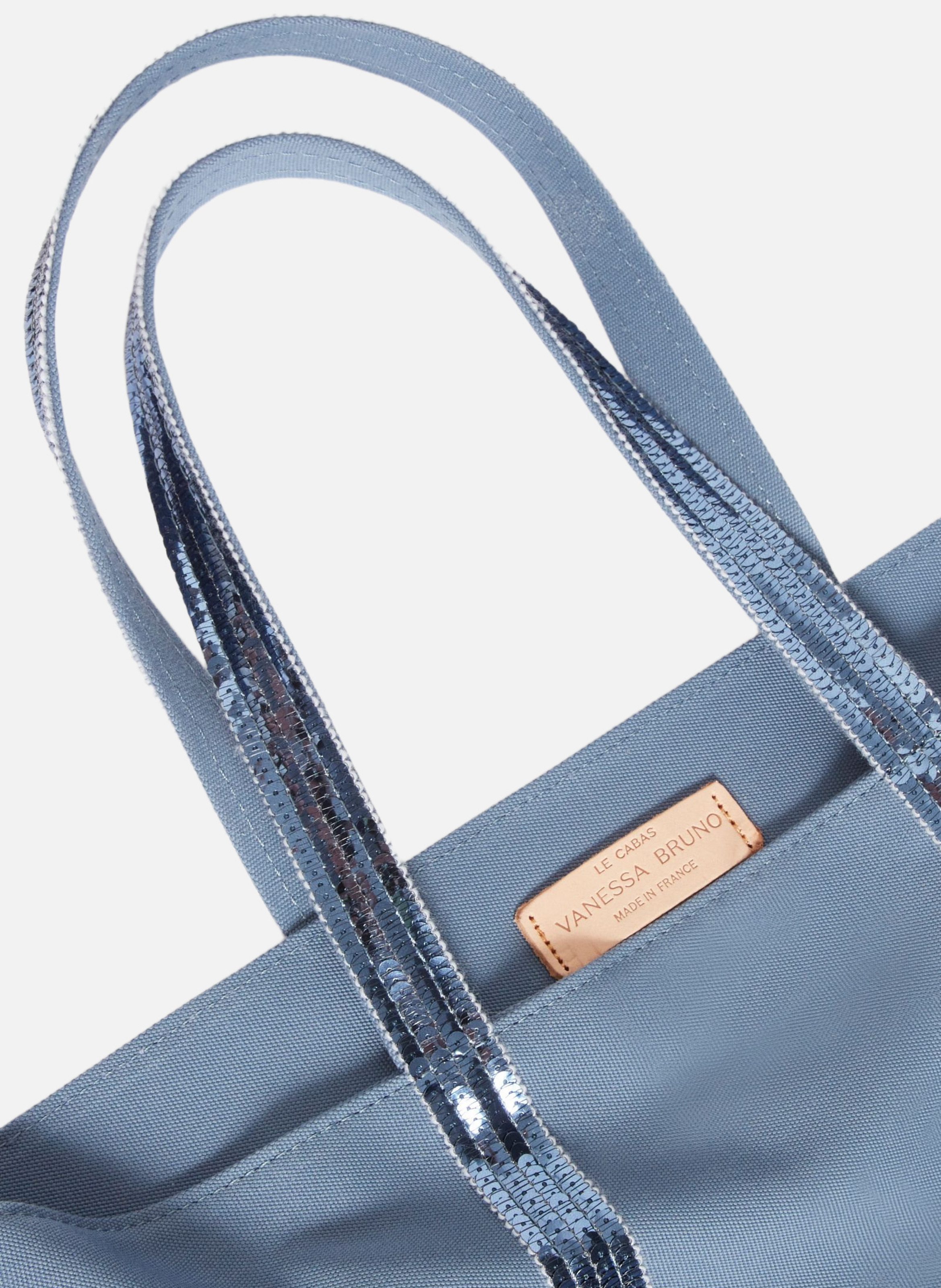 Cabas m zippé en toile VANESSA BRUNO Bleu