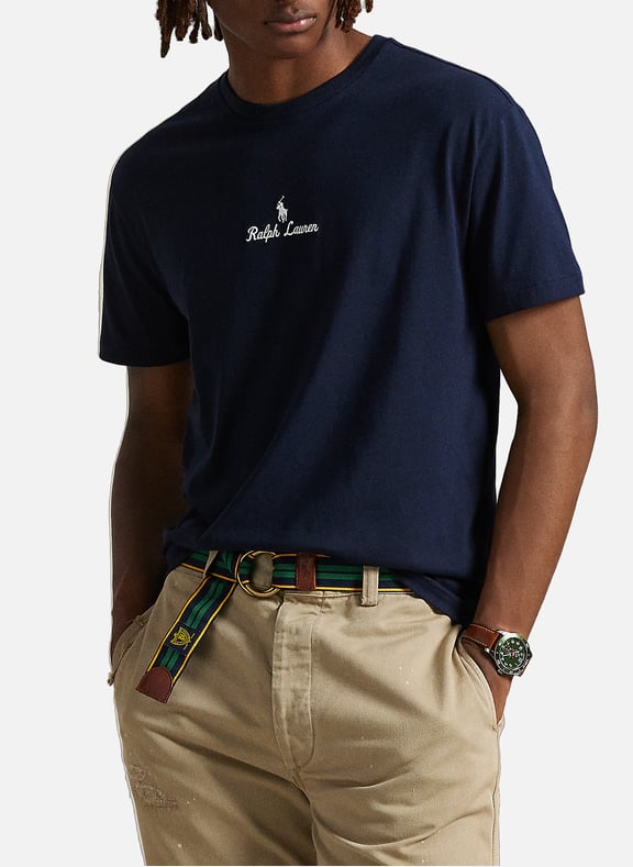 Classic Cotton T-Shirt Blue by POLO RALPH LAUREN POLO RALPH LAUREN Classic Cotton T-Shirt Blue