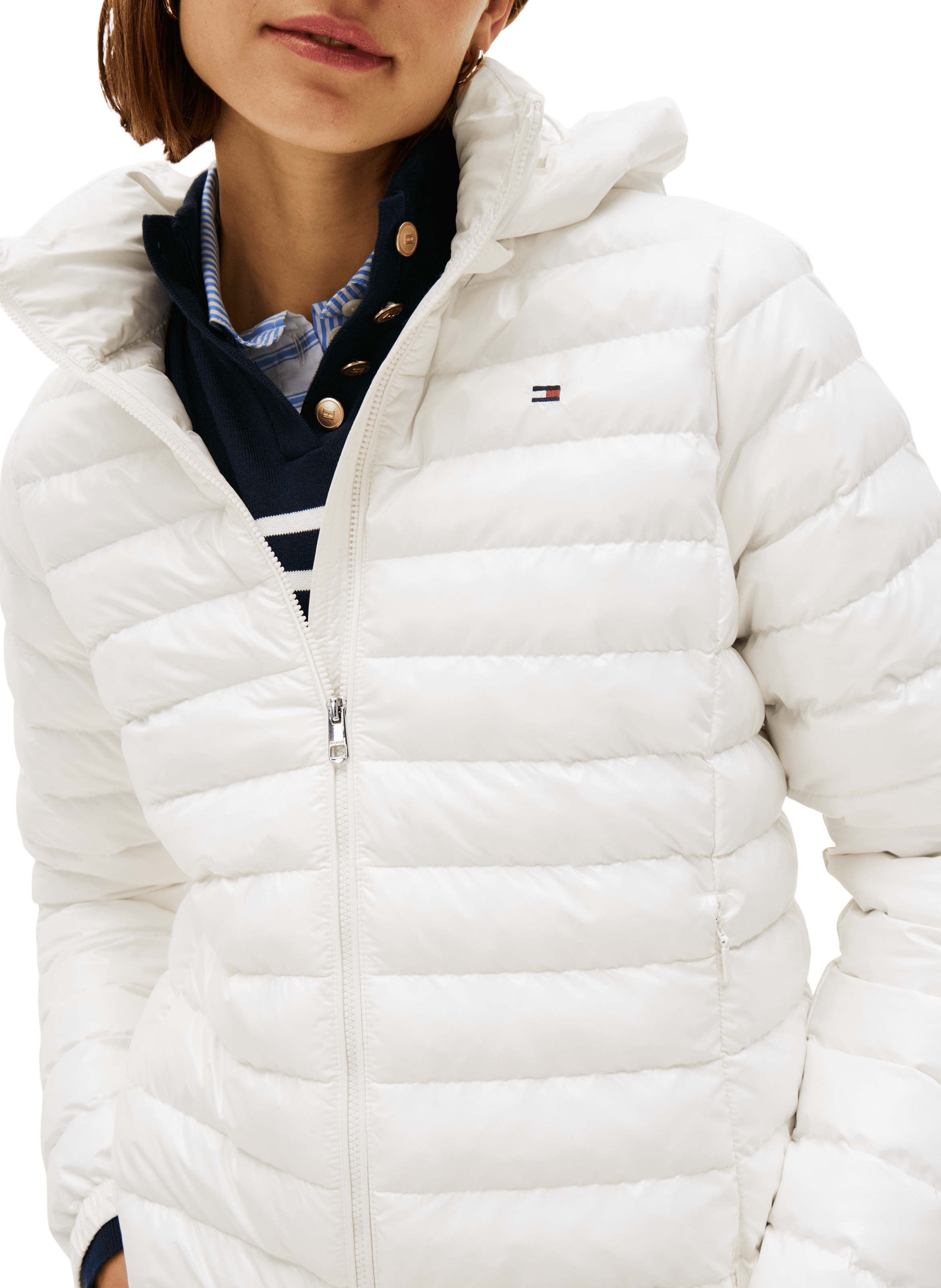 Doudoune déperlante cintrée pliable TOMMY HILFIGER Blanc