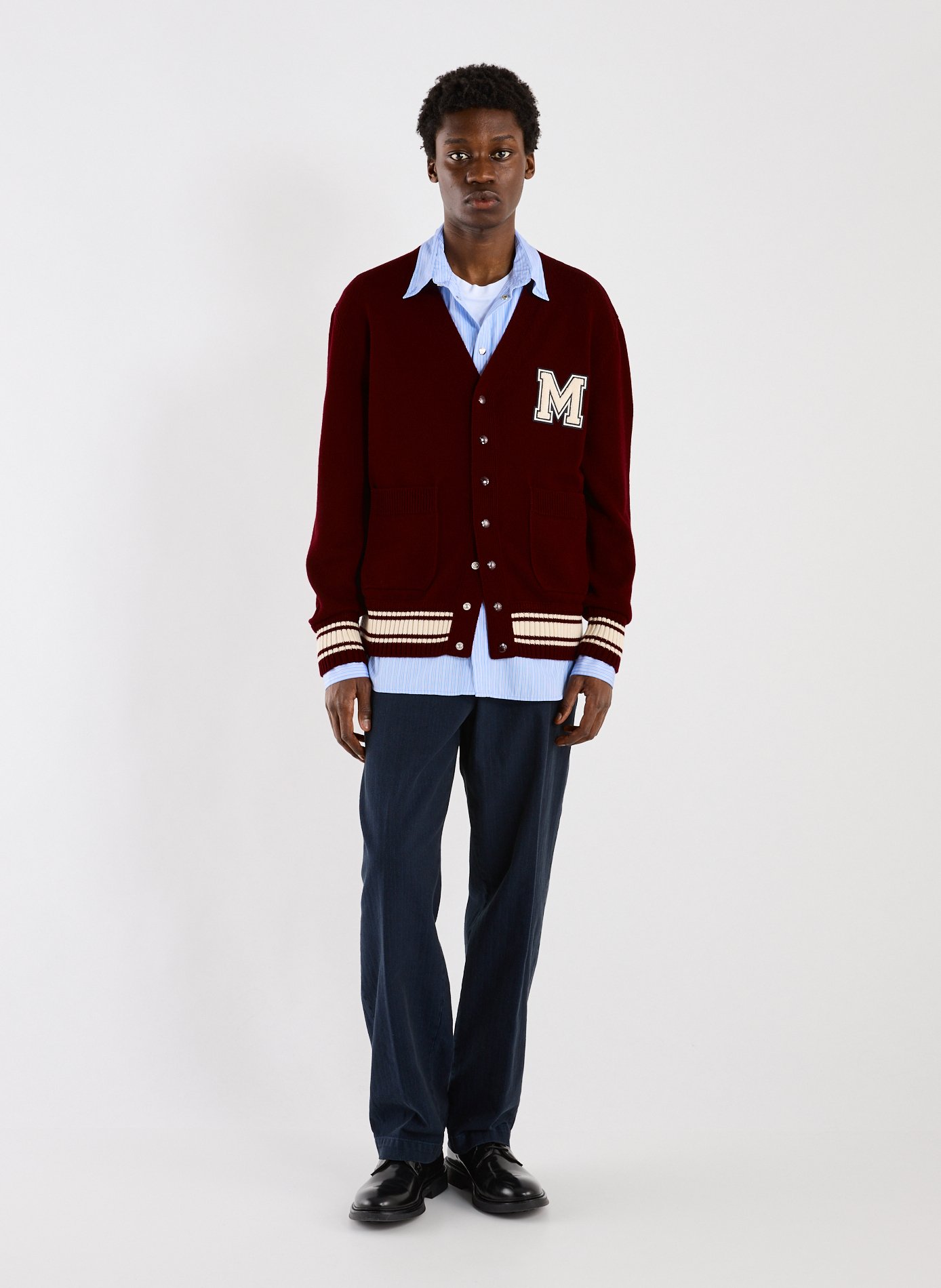 Wool cardigan MONCLER Red