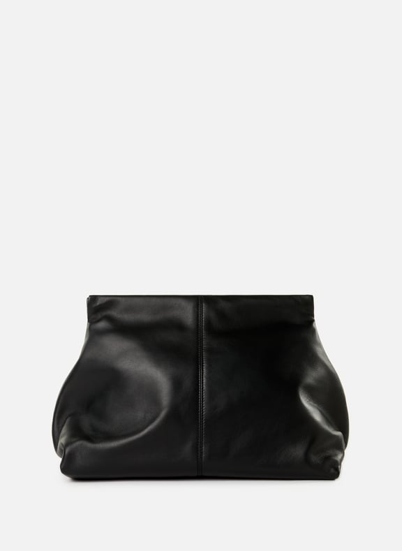 Clay leather clutch Black by FLATTERED FLATTERED Clay leather clutch Black
