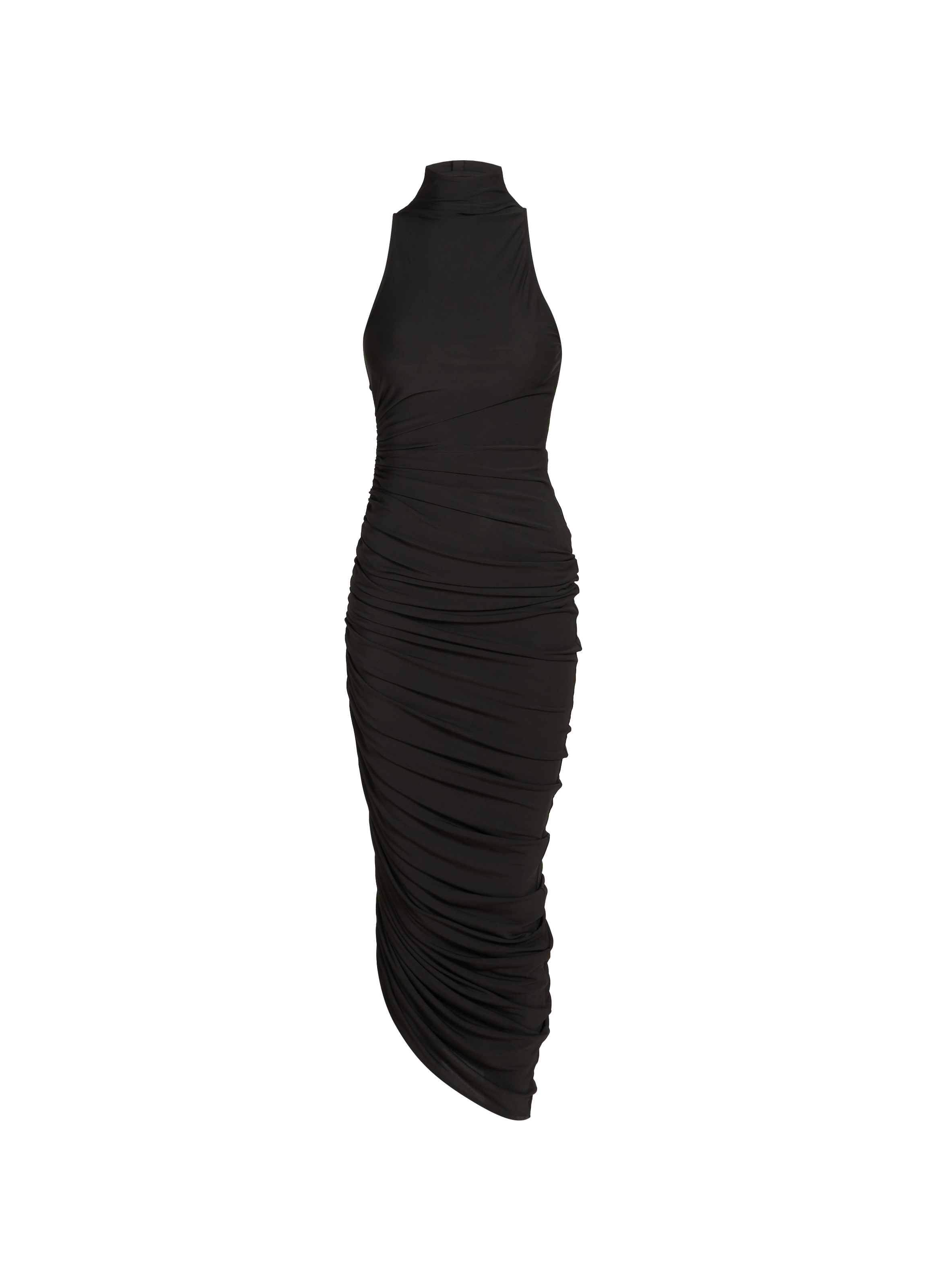 Asymmetric Piazza ruched dress JACQUEMUS Black