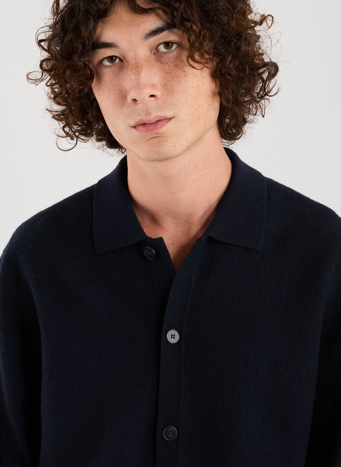 Cardigan uni en laine SAMSOE SAMSOE Bleu