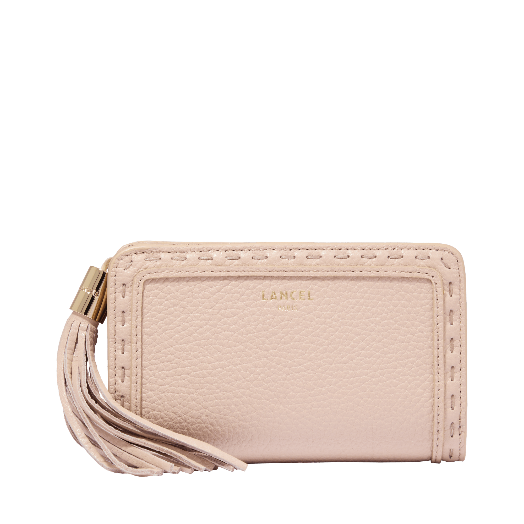 LANCEL Portefeuille rectangulaire compact premier flirt de lancel Beige