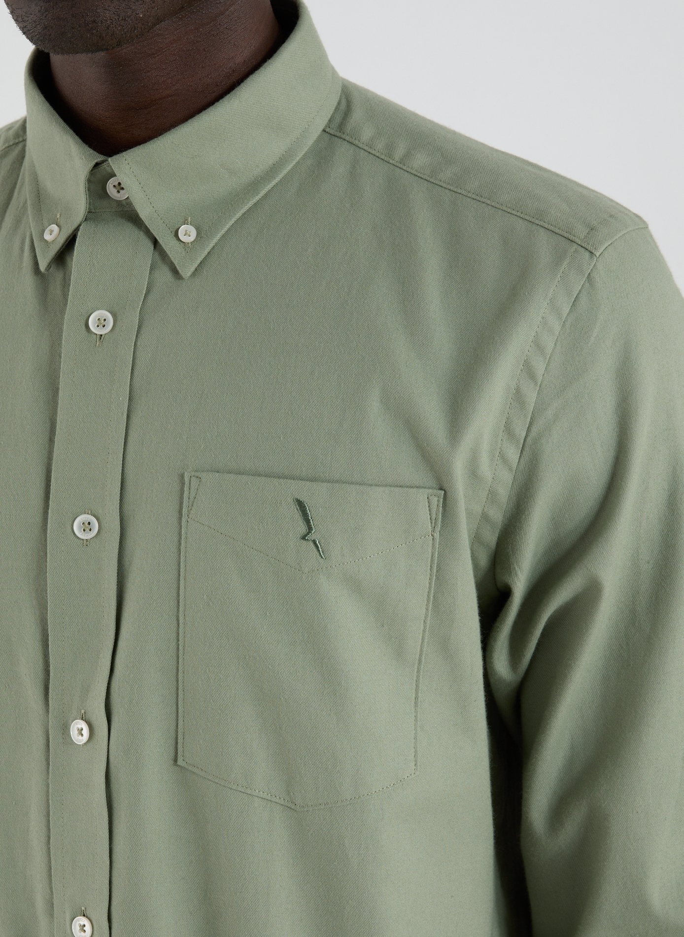 Chemise col américain en coton AIGLE Vert