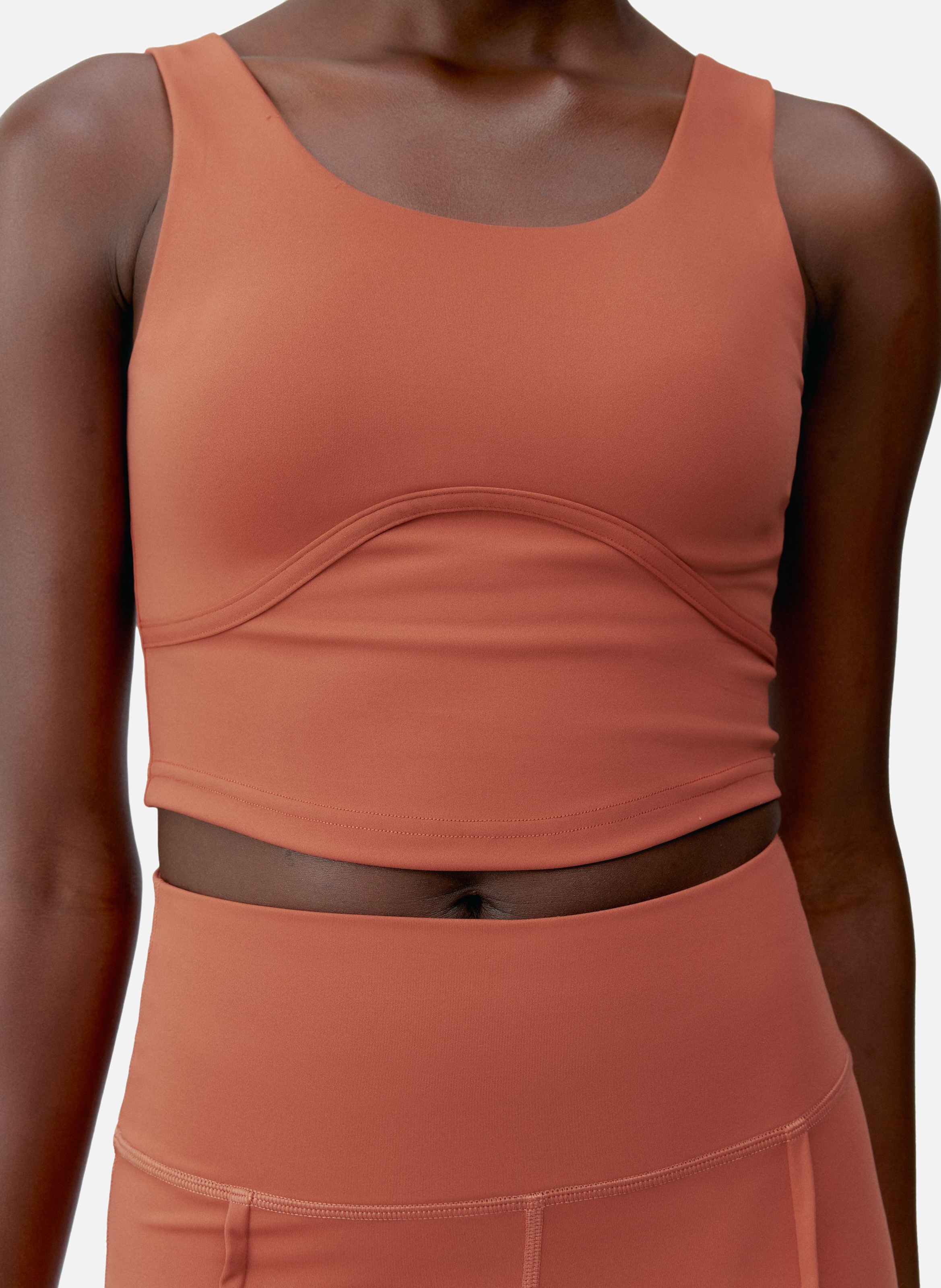 Brassière de sport performance fixation moyenne sayani Orange