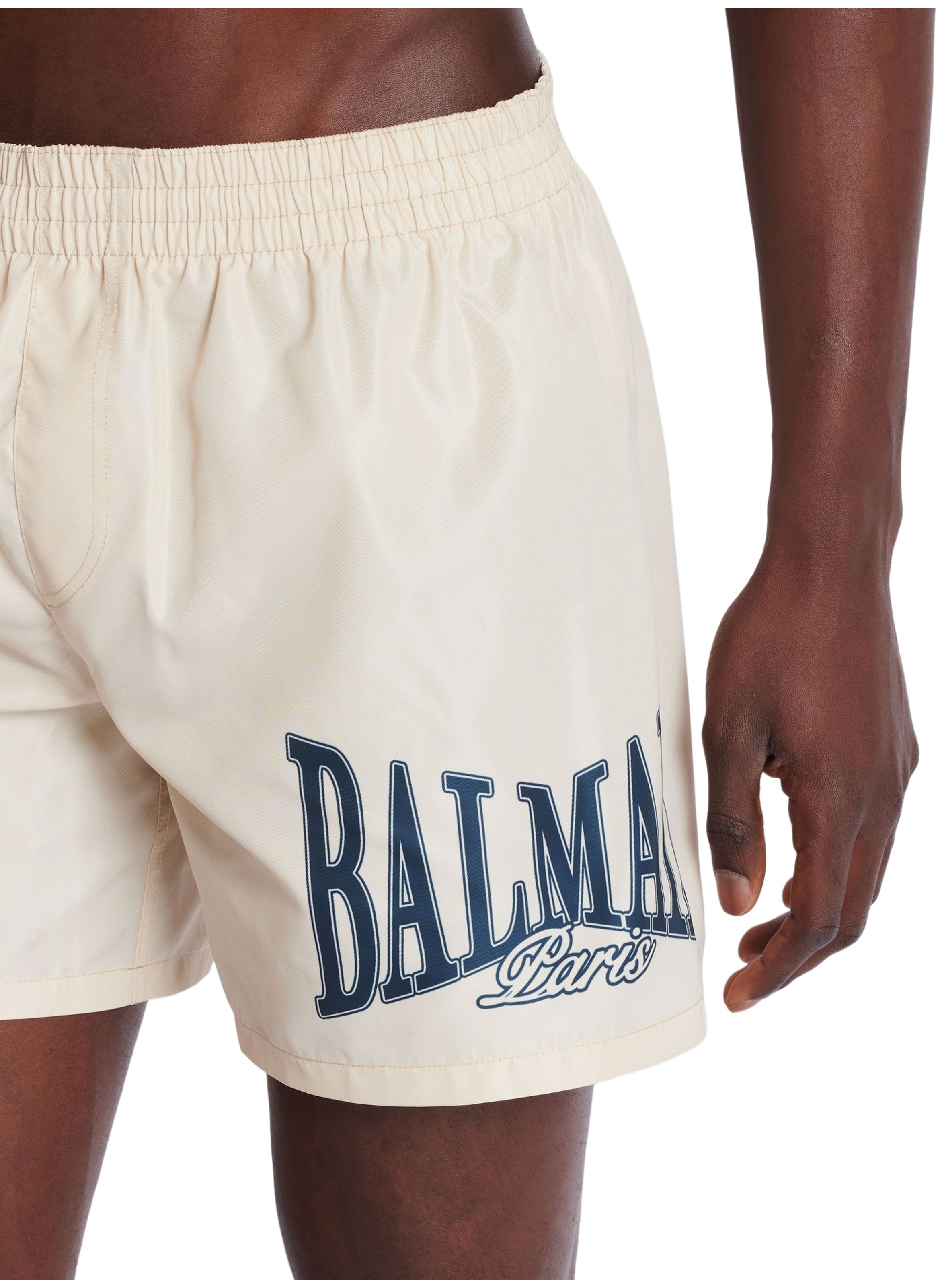Short de bain à imprimé BALMAIN Beige