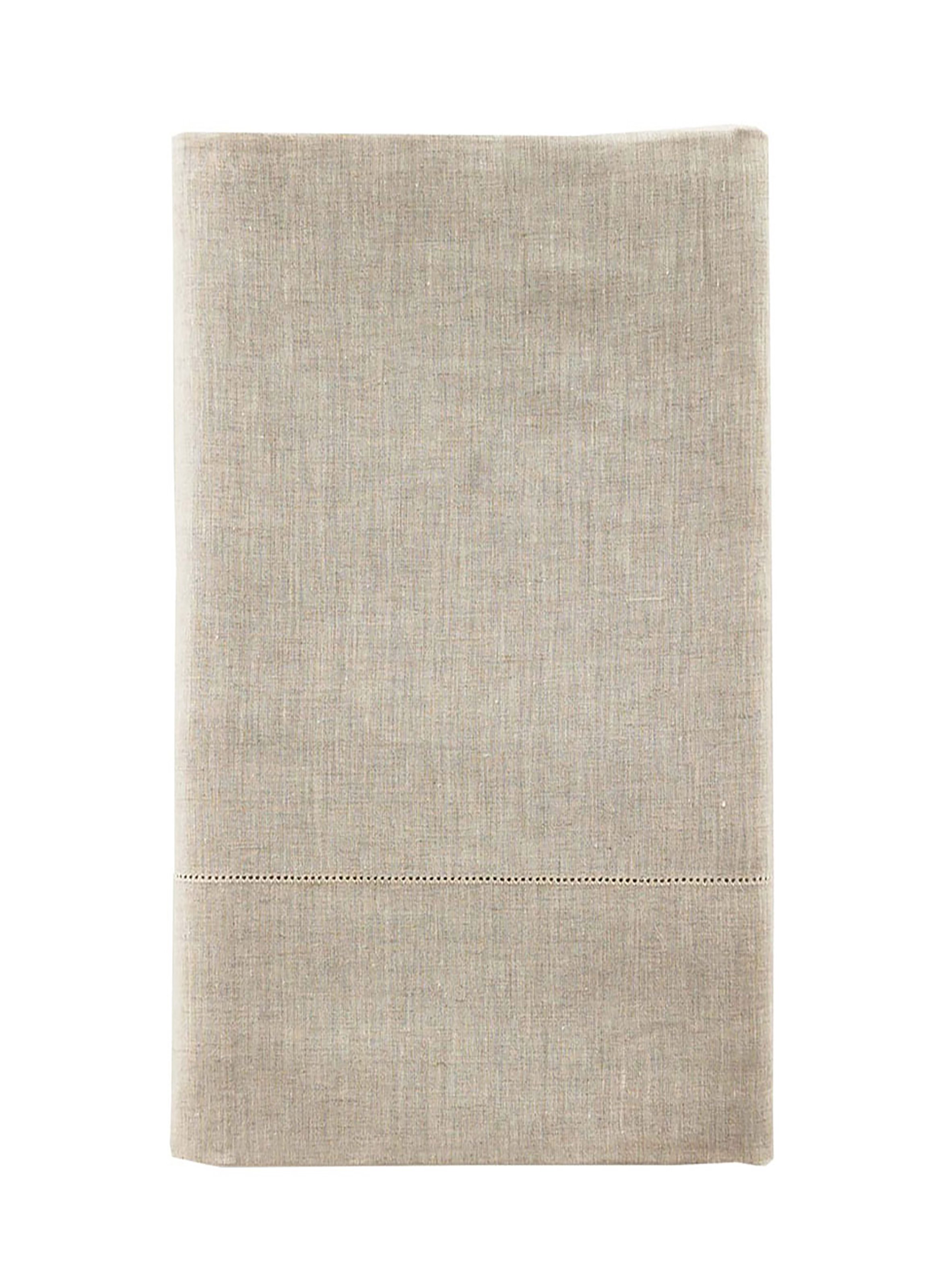 Drap plat uni en lin, cythère ALEXANDRE TURPAULT Beige