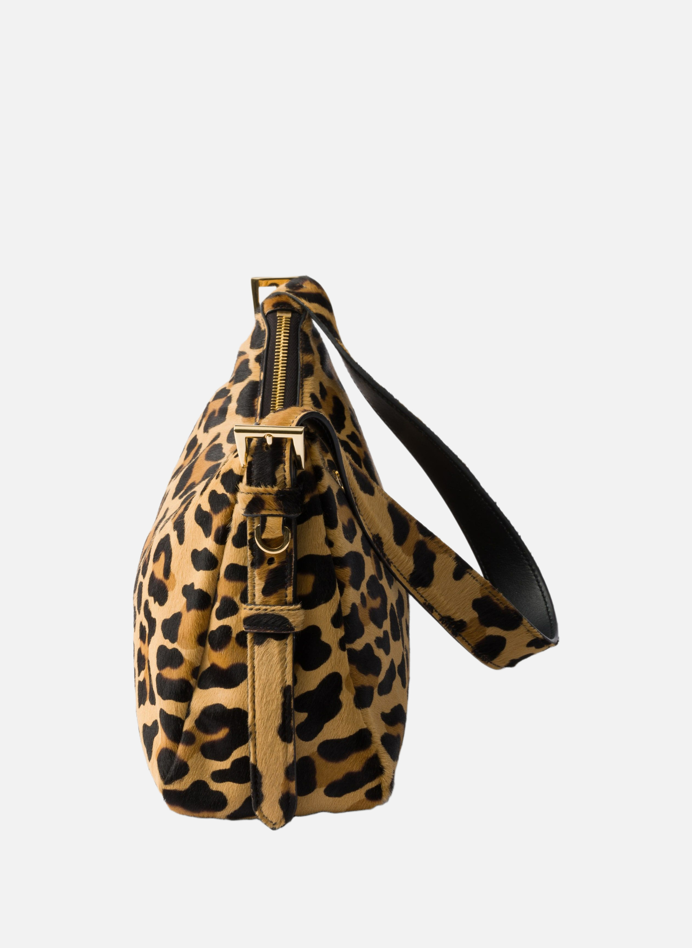 Sac porté épaule prada aimée en cuir imprimé PRADA Beige