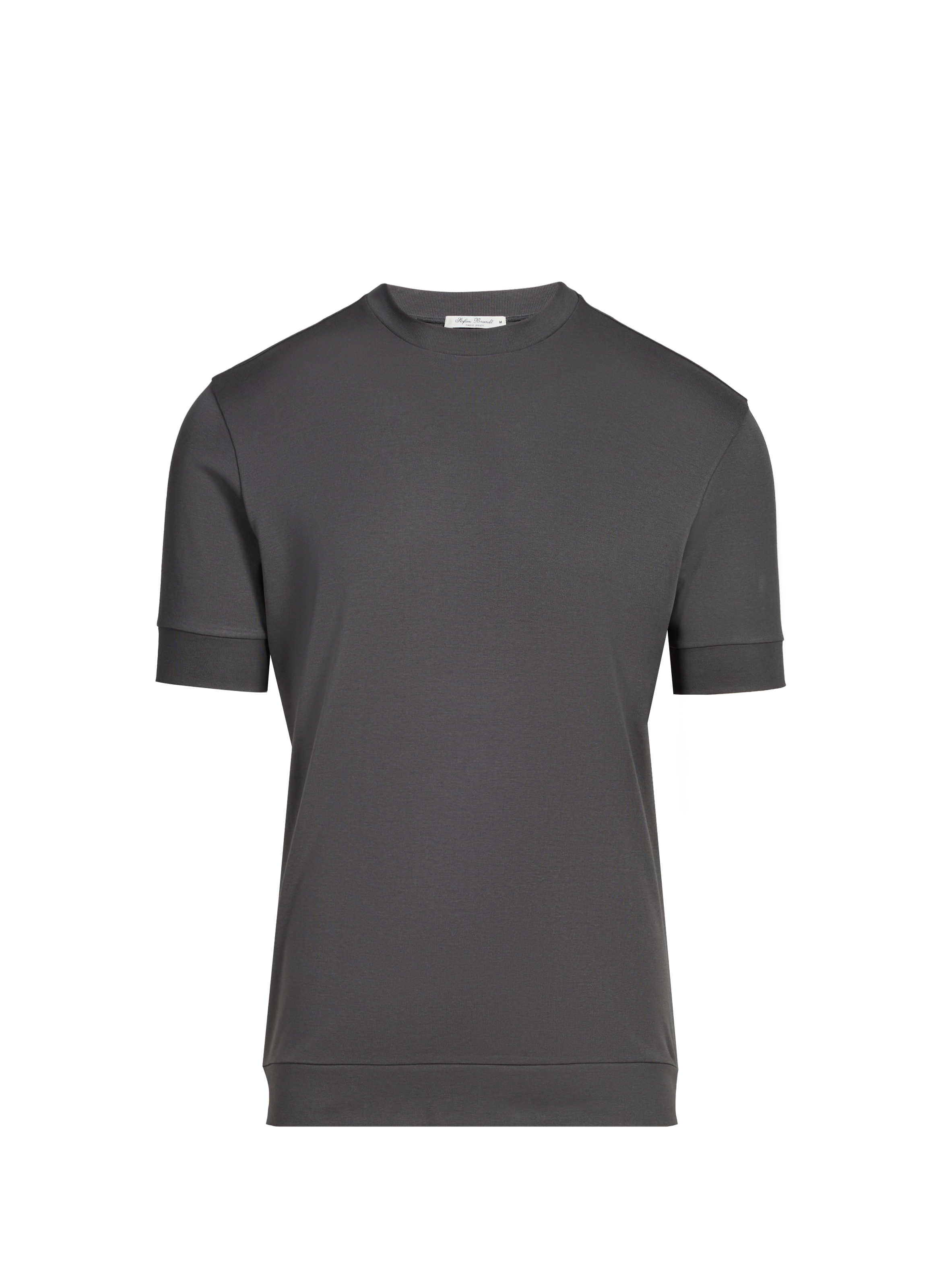 STEFAN BRANDT Cotton round-neck T-shirt Grey