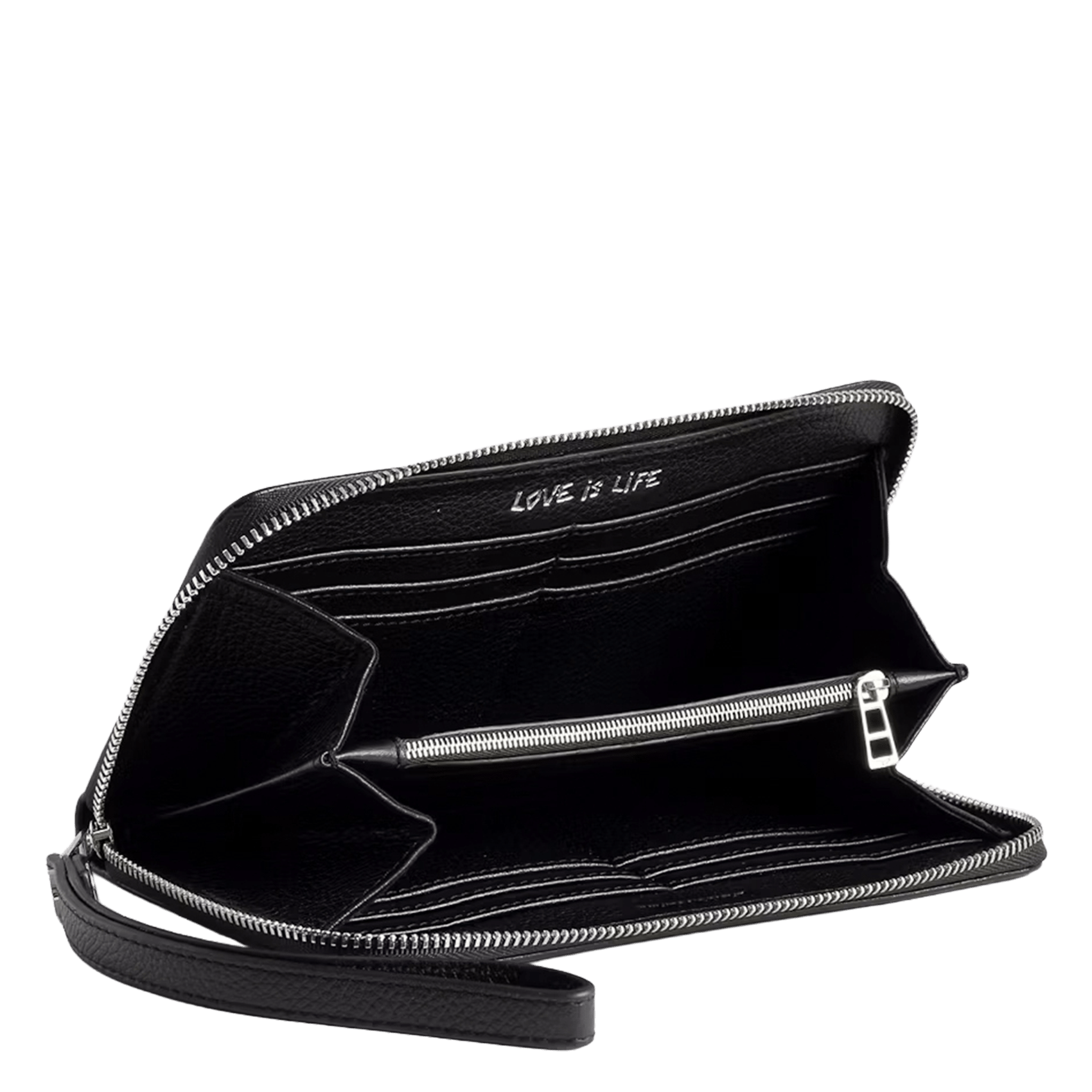 Portefeuille en cuir compagnon ZADIG&VOLTAIRE Noir