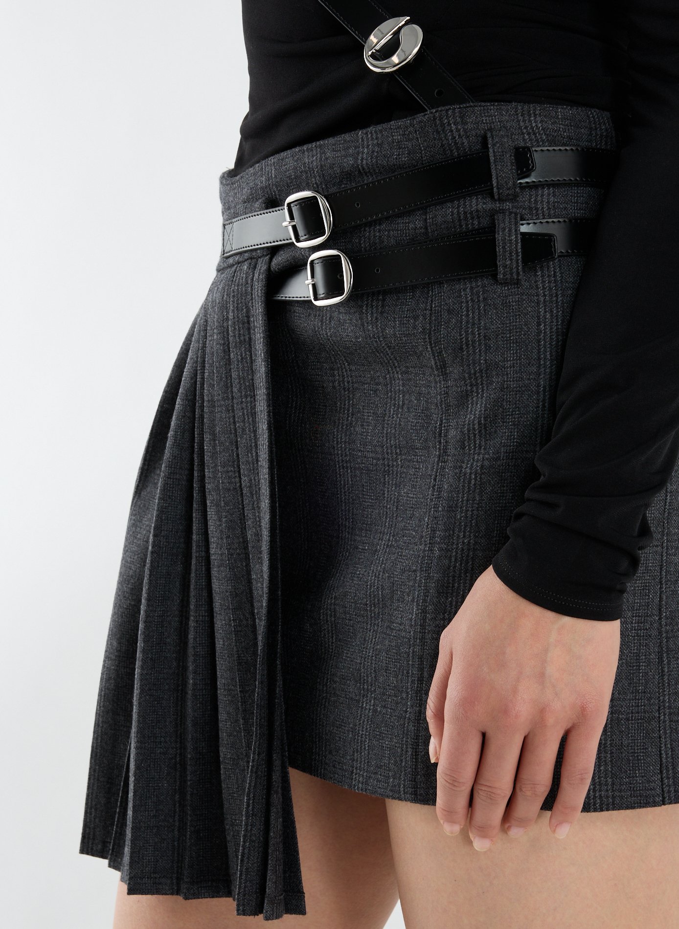 Asymmetric wool skirt COPERNI Grey