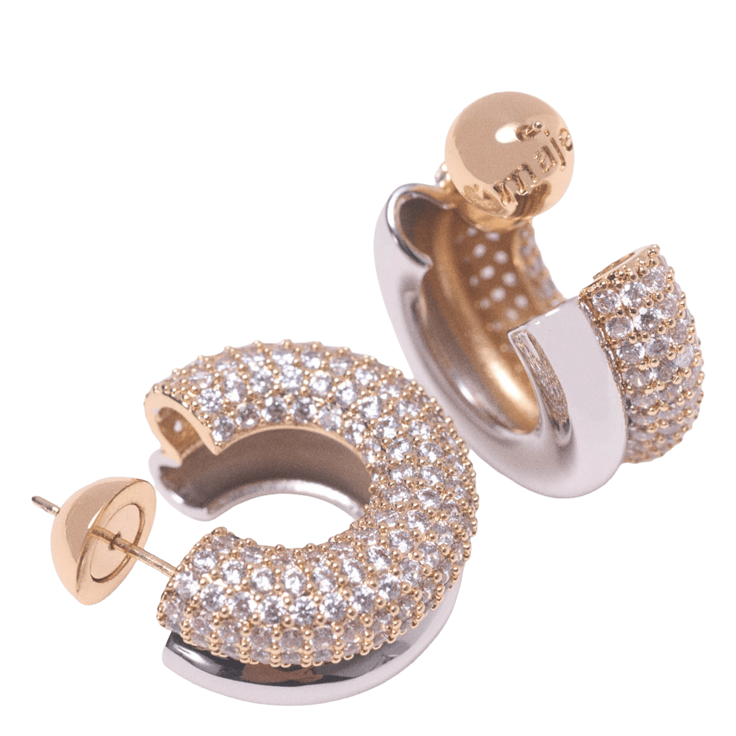 Boucles d'oreilles avec strass MAJE Doré