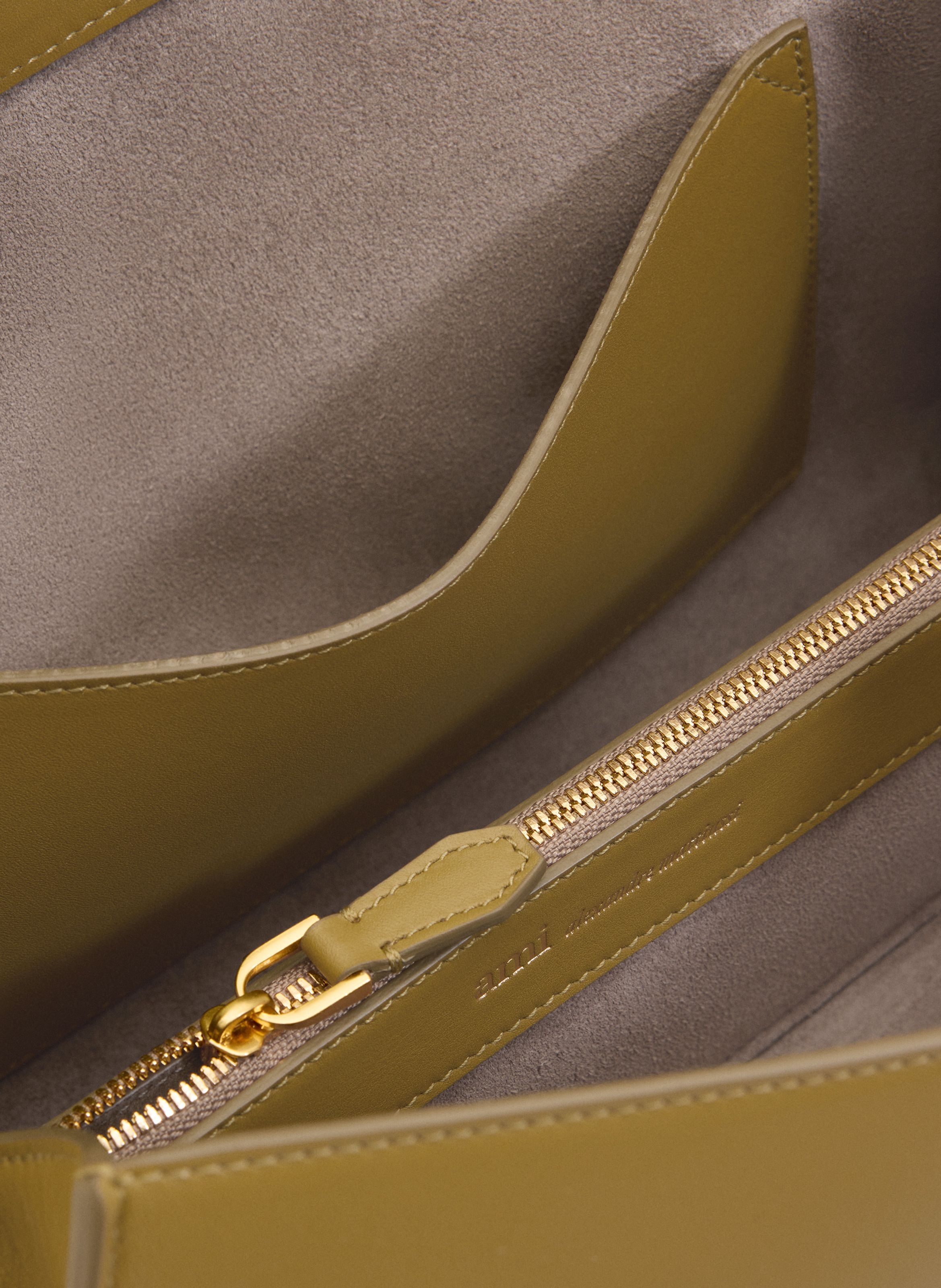 Petit sac mimi unisexe en cuir de veau AMI PARIS Vert