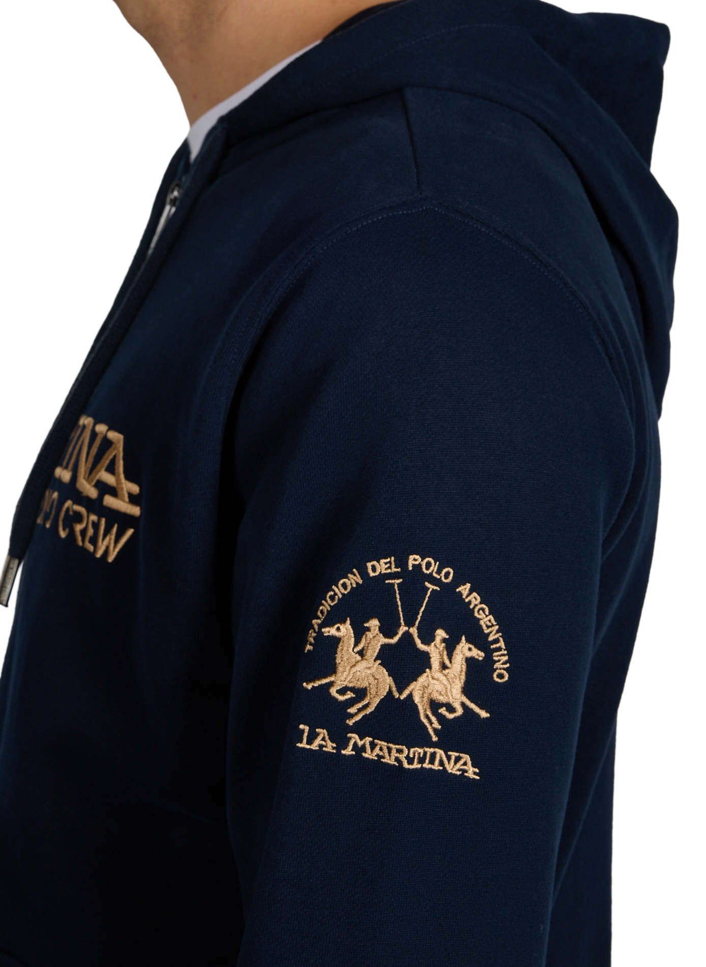 Hoodie à glissière en coton  LA MARTINA Bleu