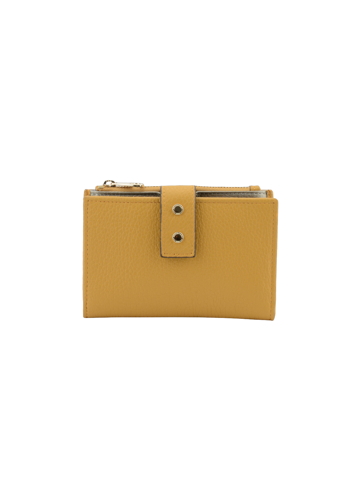 Hebdo | portefeuille compagnon gm en cuir de veau grainé POURCHET Jaune