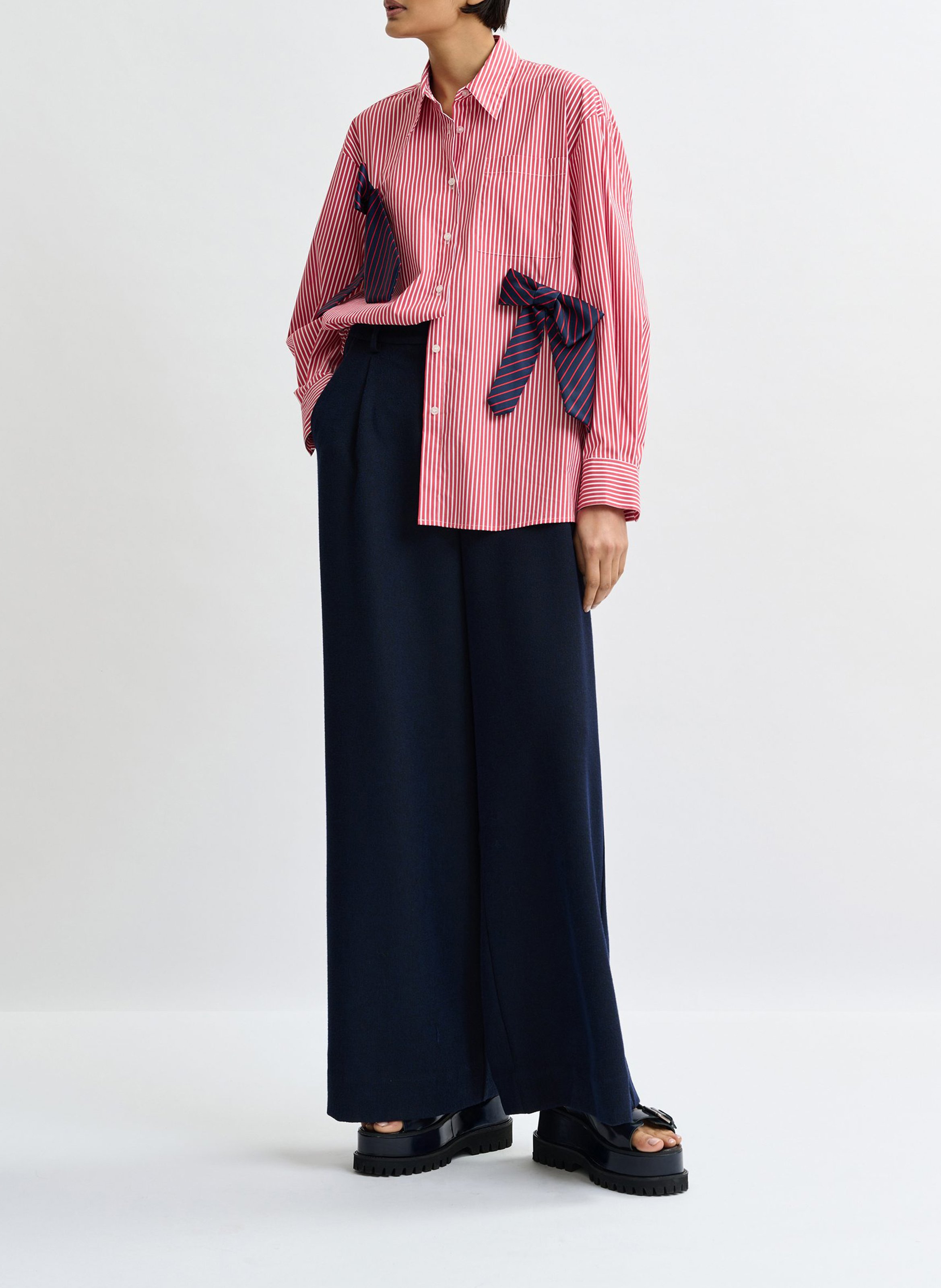 Chemise col classique en coton Jiwi ESSENTIEL ANTWERP Rouge