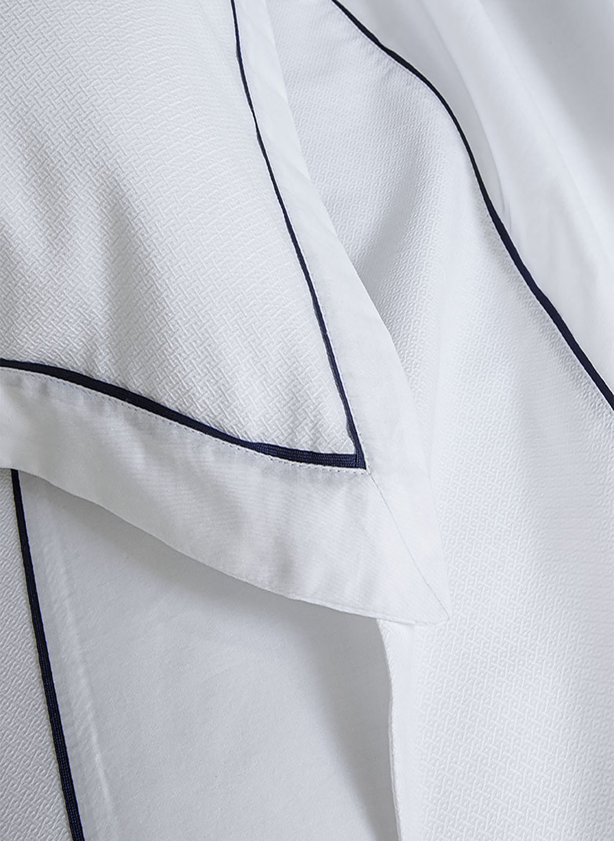 Taie d'oreiller unie en jacquard et satin de coton biologique, orsay ALEXANDRE TURPAULT Blanc