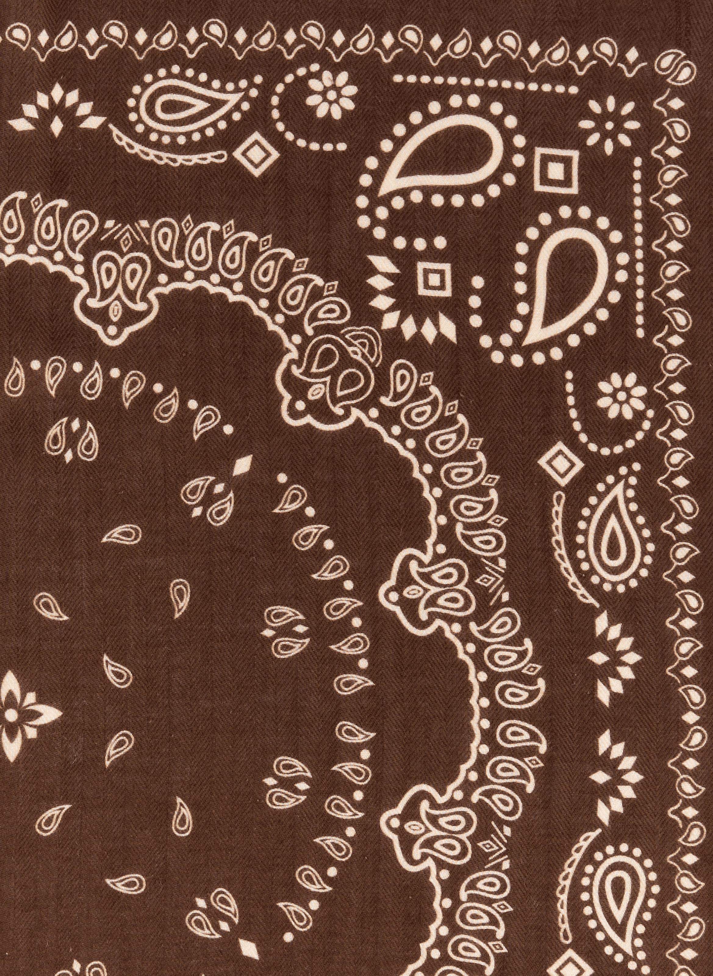 Carré imprimé bandana en coton mélangé SAISON 1865 Marron