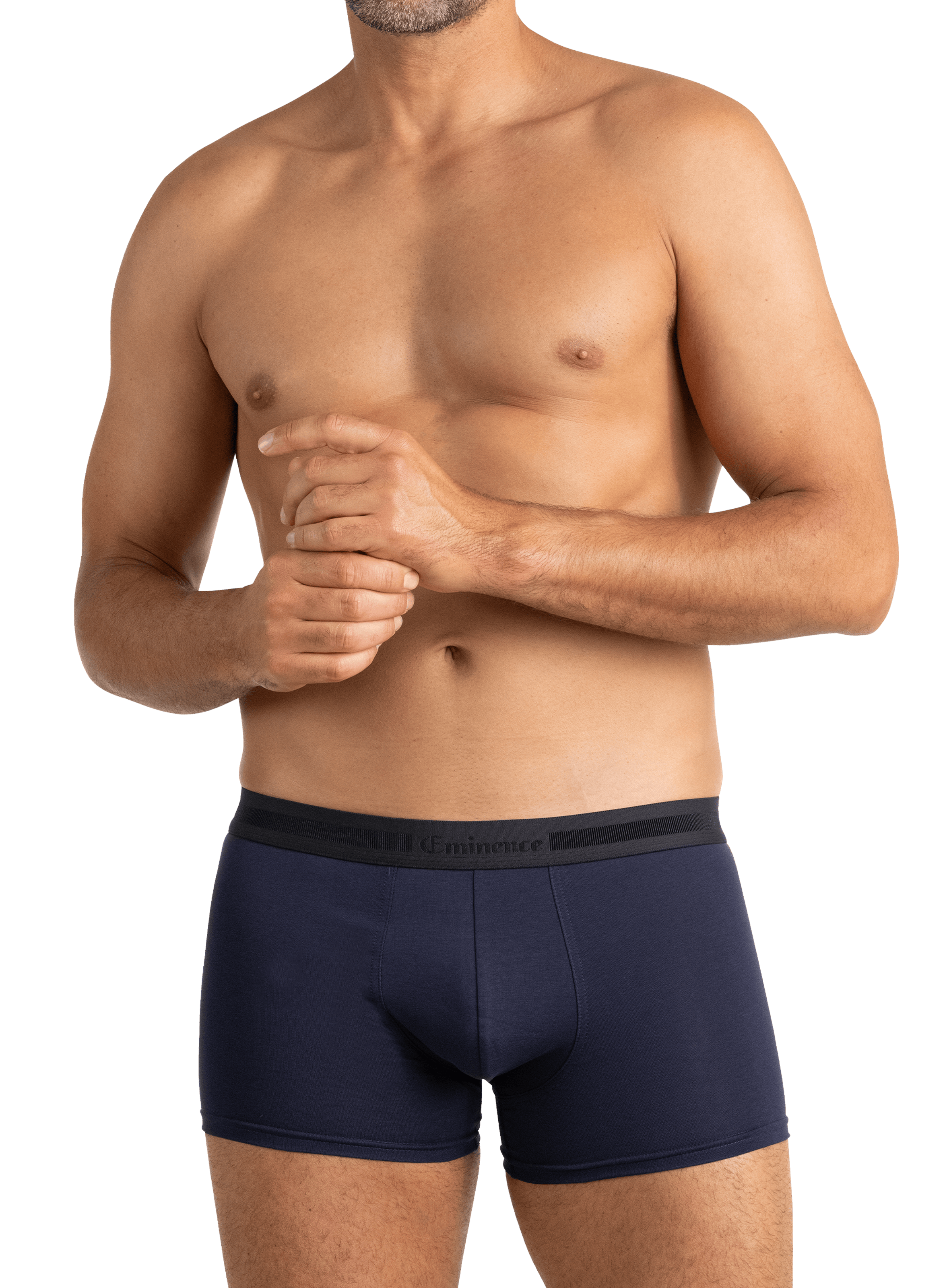 Lot de 3 boxers unis en coton mélangé EMINENCE Multicolore