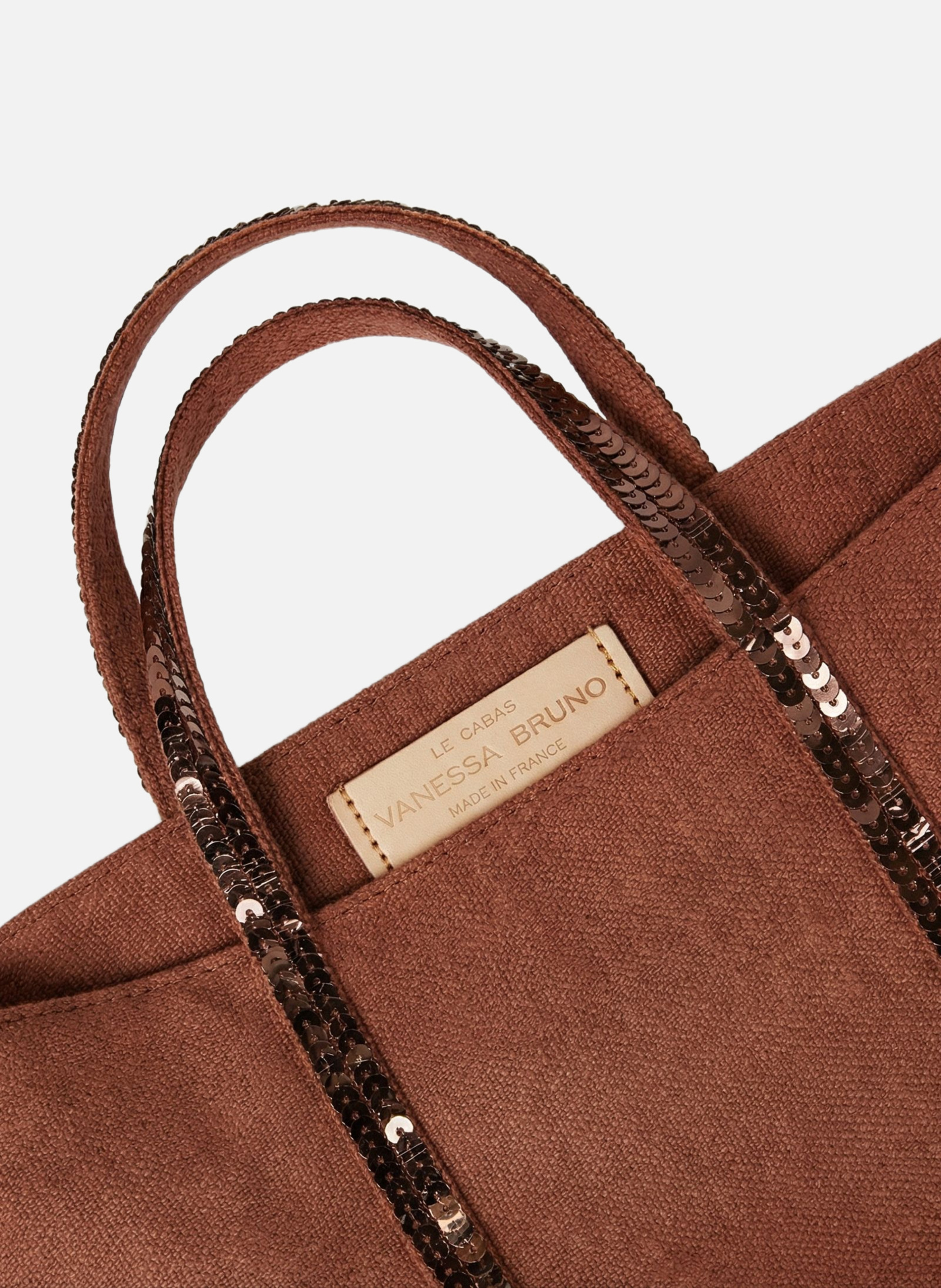 Cabas xs zippé en lin VANESSA BRUNO Orange