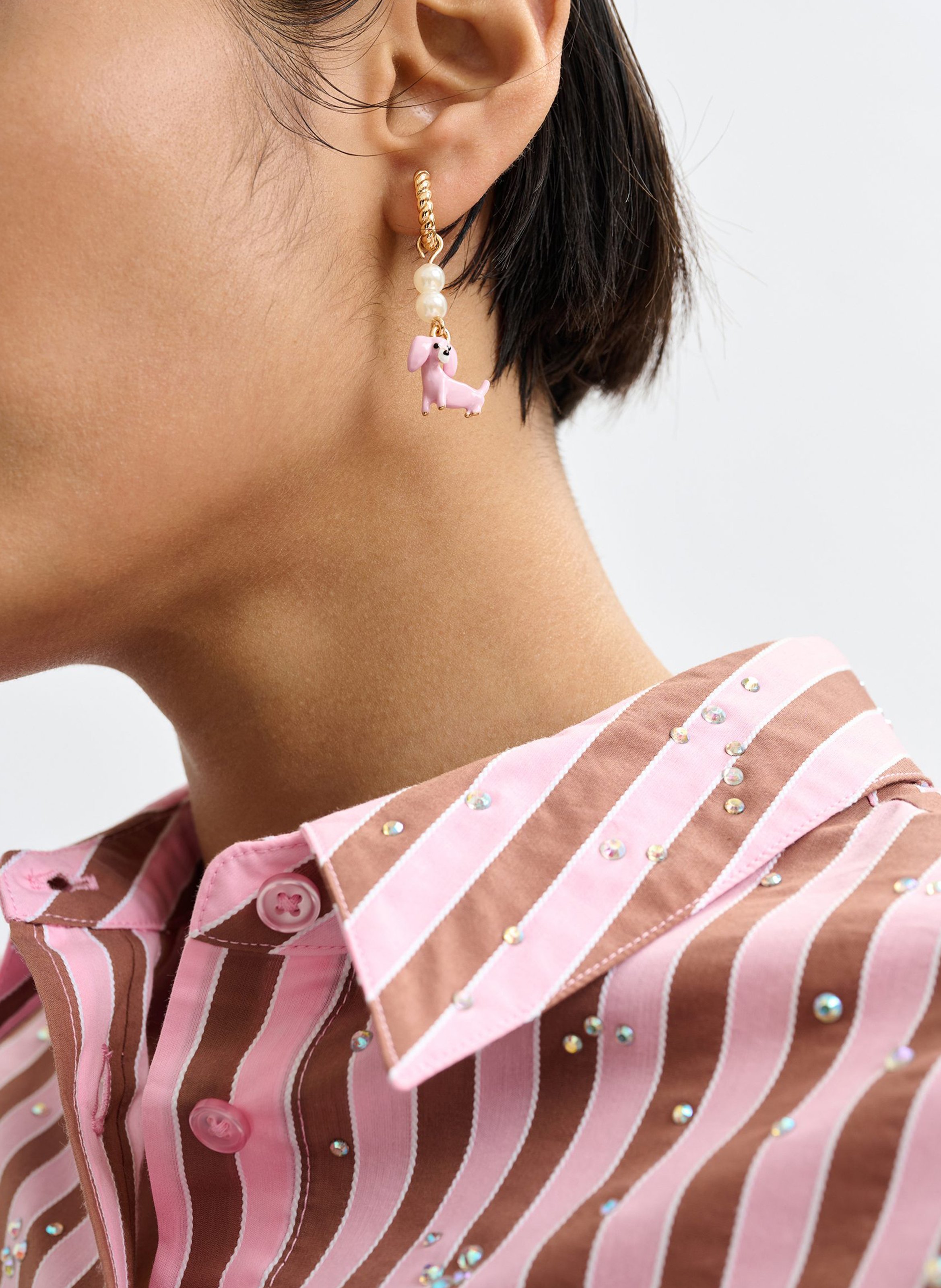 Boucles d'oreilles fantaisie jerod ESSENTIEL ANTWERP Doré