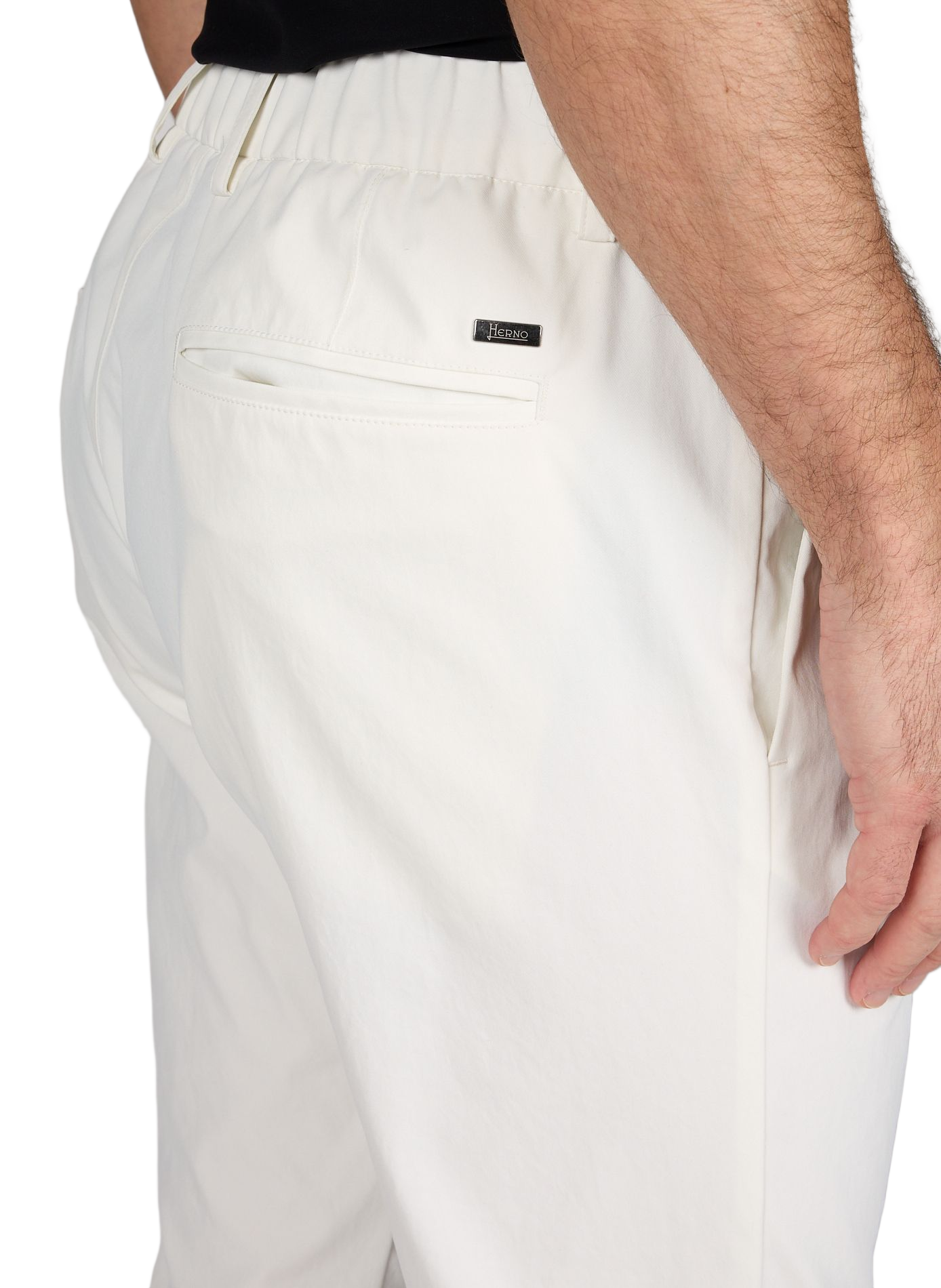 Straight leg pants with mid-rise waist HERNO White