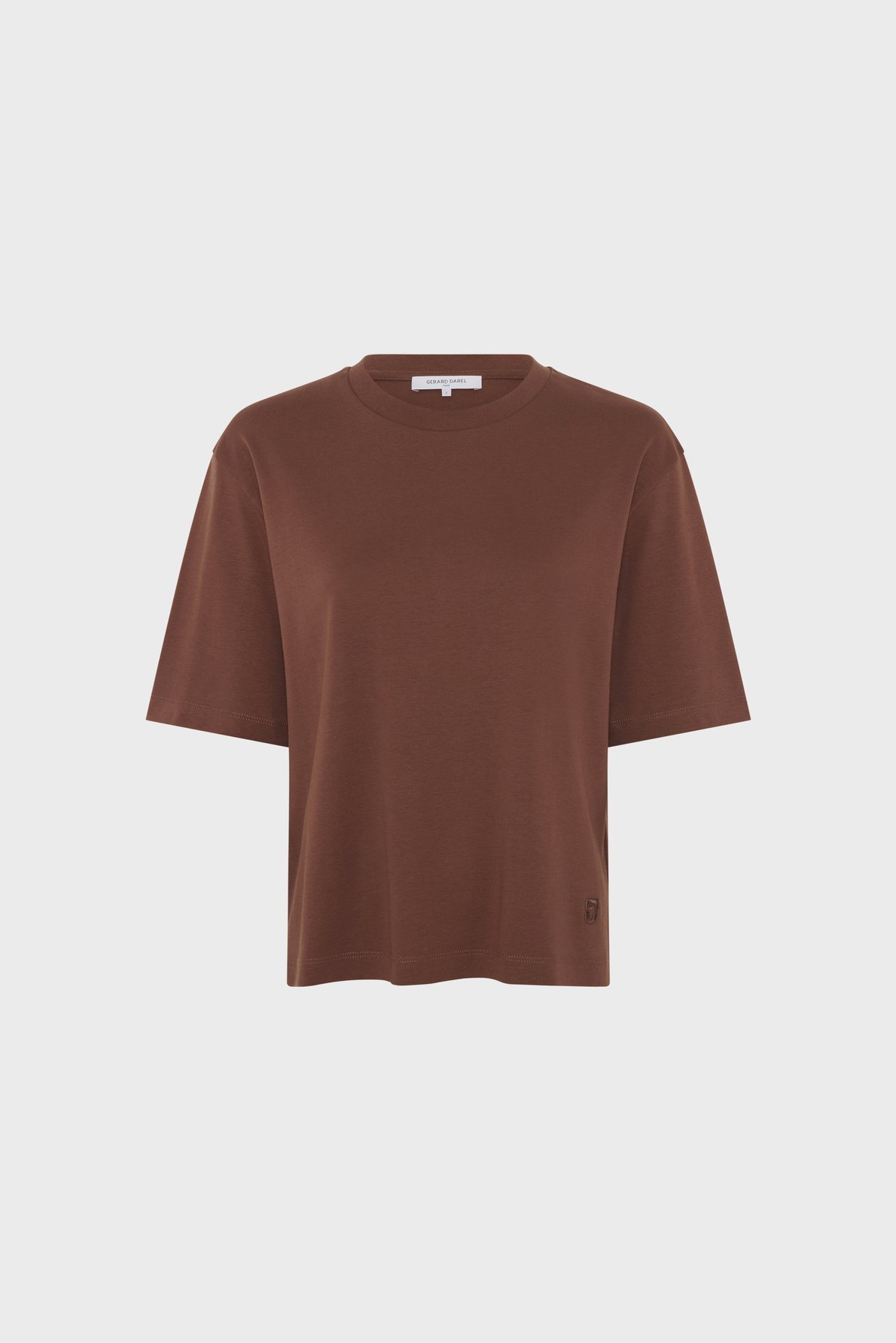 T-shirt uni en coton - mayae GERARD DAREL Marron