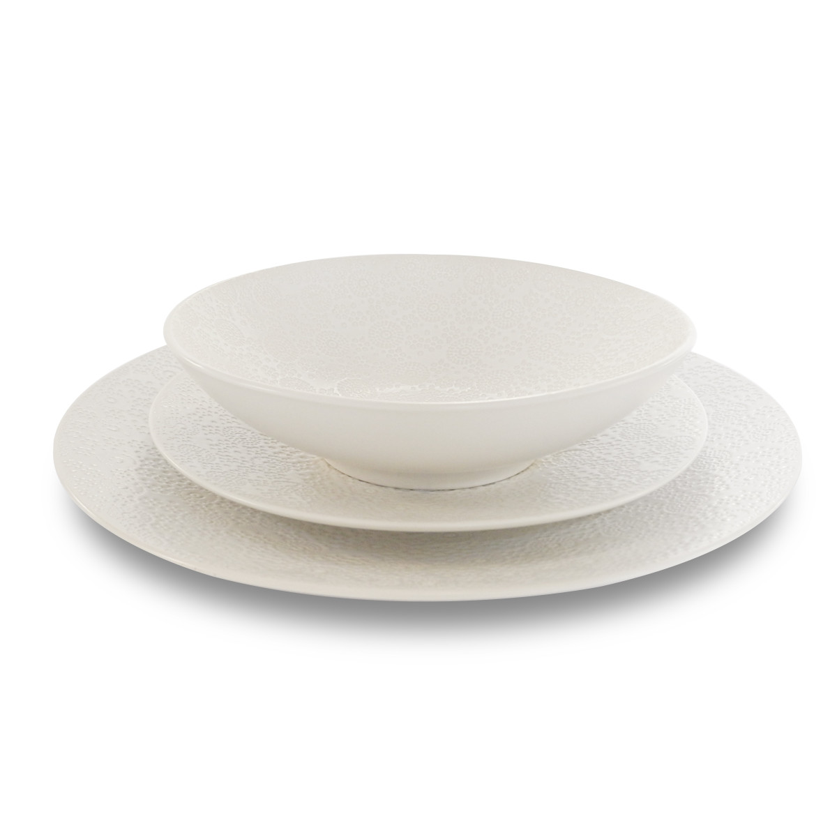 White japan - assiette dessert 20.5 cm (lot de 6) MEDARD DE NOBLAT Blanc