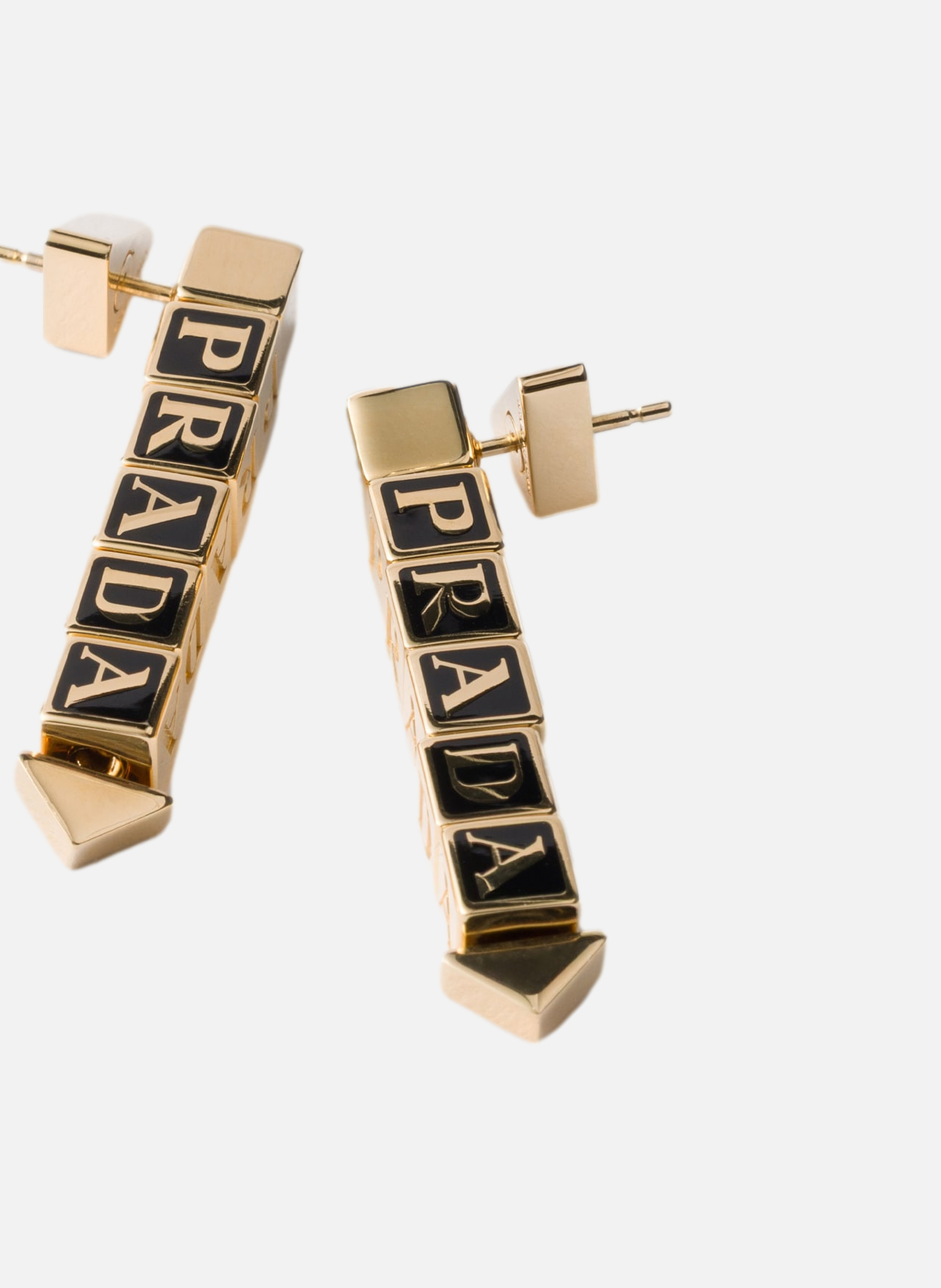 Boucles d’oreilles en métal PRADA Argent