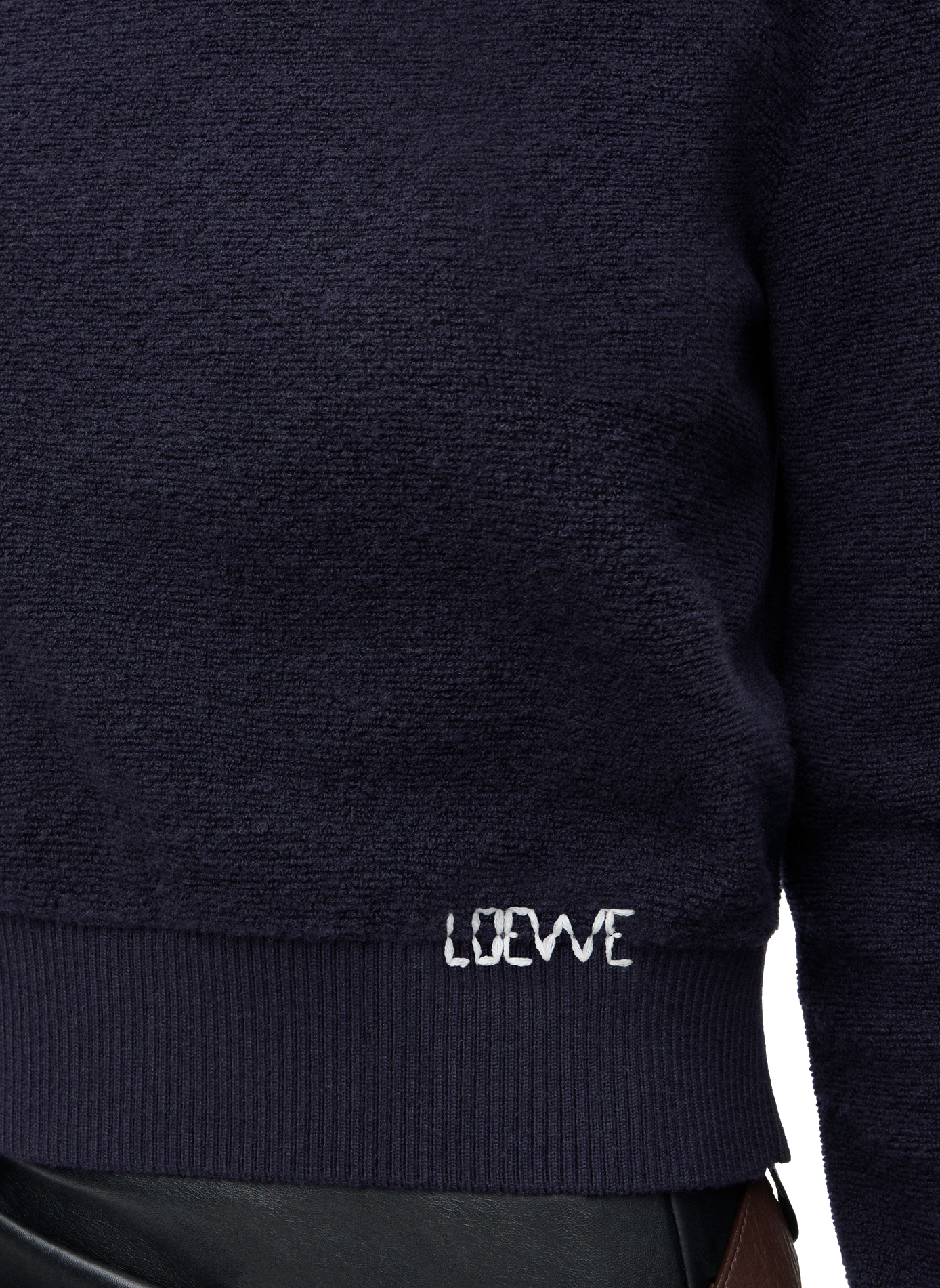 Straight wool embroidered sweater LOEWE Blue