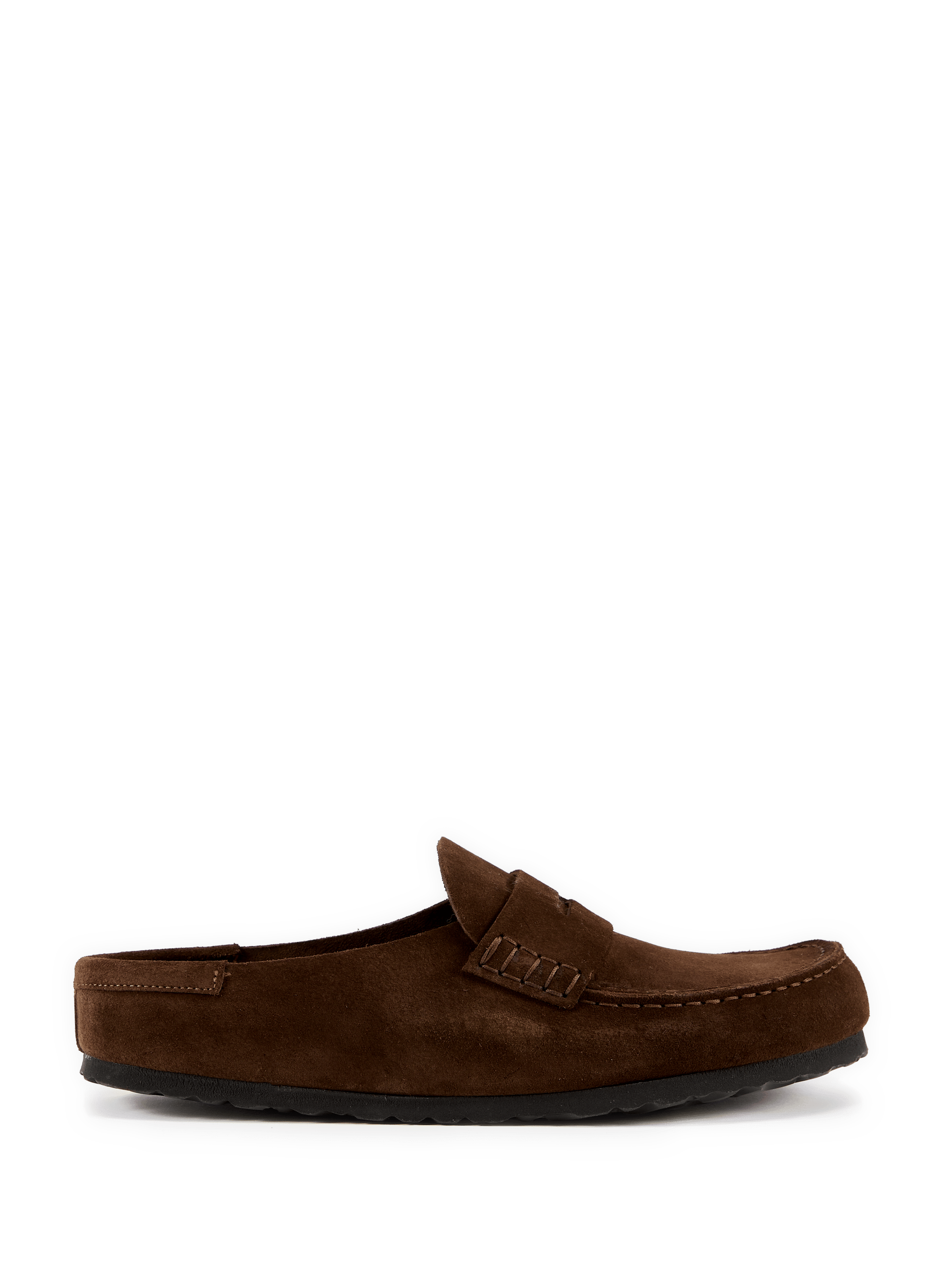 Platte muiltjes van suède leer in Napels BIRKENSTOCK Bruin