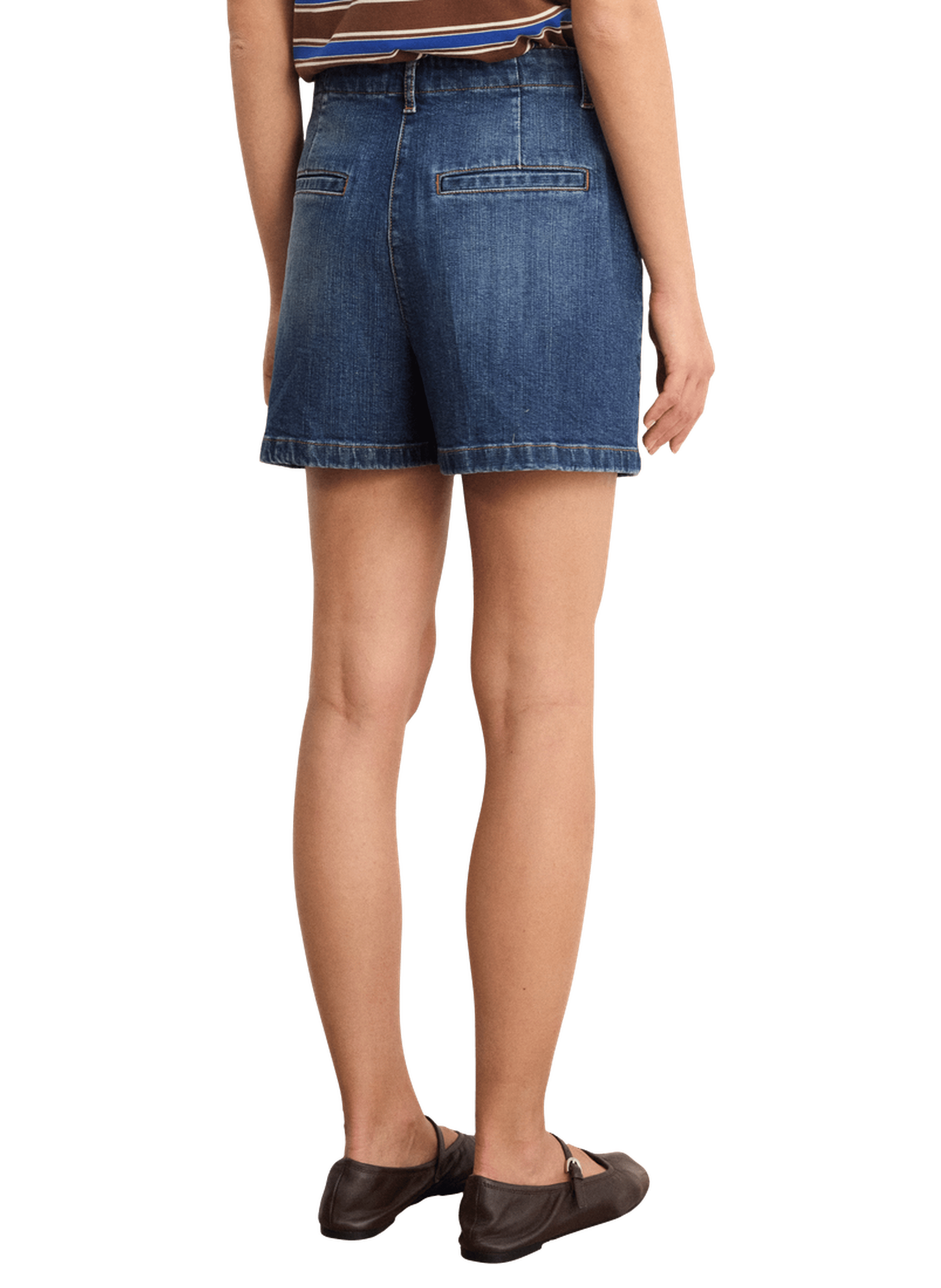 Short en denim brut à pinces - blake Bleu