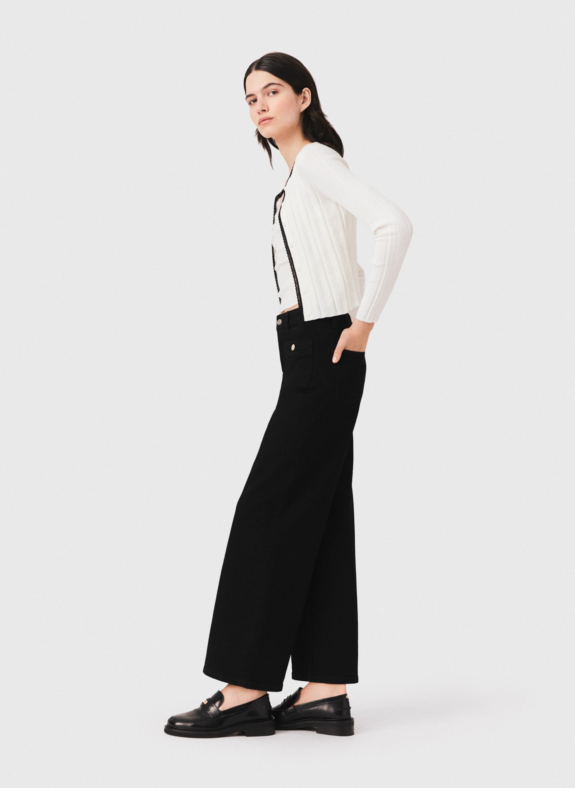 Gilet 2 en 1 uni en coton mélangé MAJE Blanc