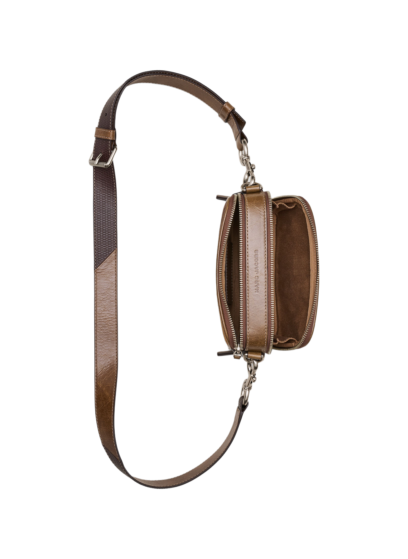 Bolso The Suede Patchwork Snapshot de cuero MARC JACOBS Marrón