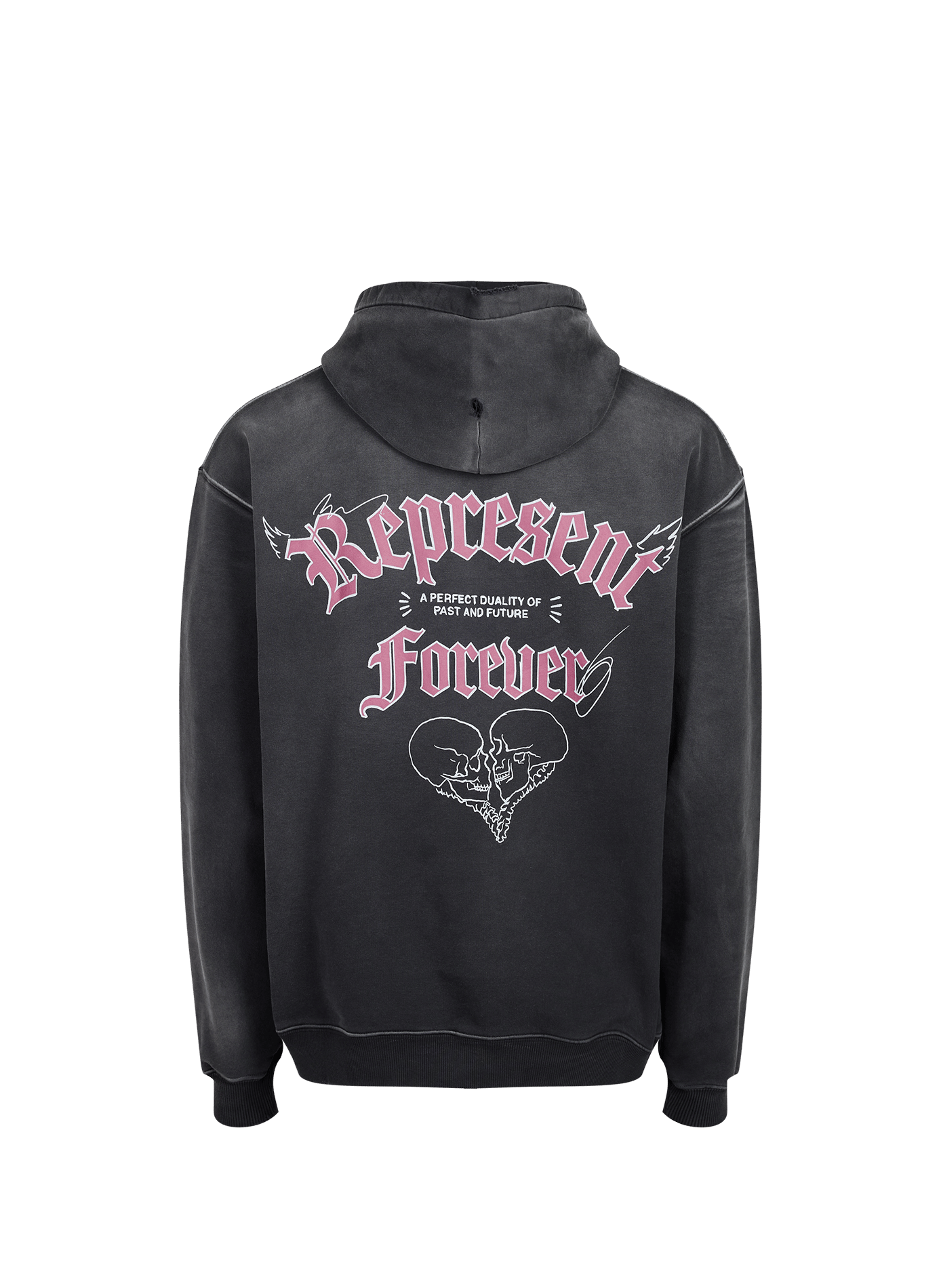 Oversized printed hoodie with hood REPRESENT Black