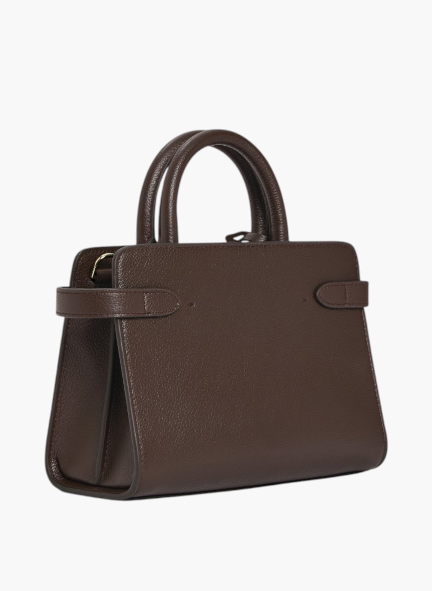 Petit sac à main emilie en cuir grainé LE TANNEUR Marron