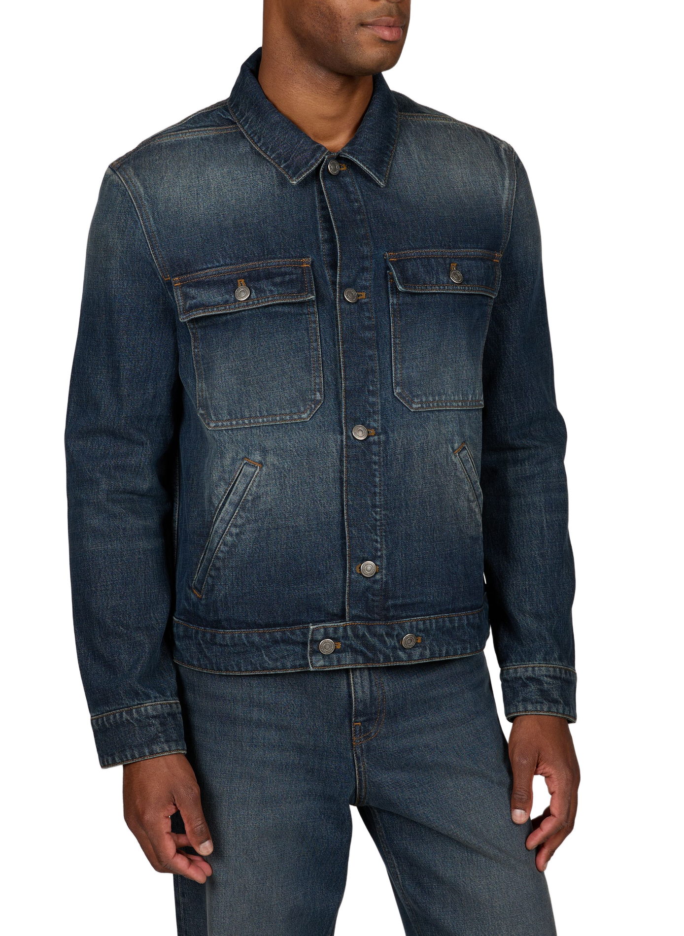 Straight denim jacket in blended cotton COURRÈGES Blue