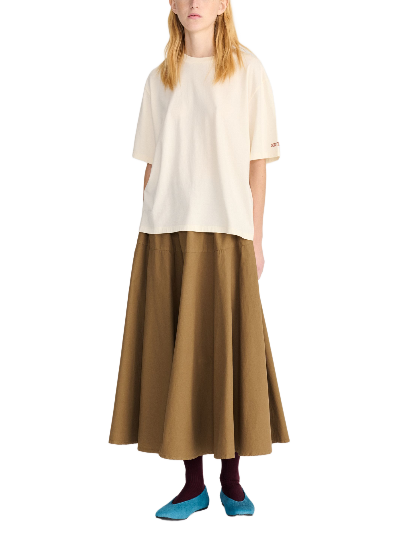 Lässiges T-Shirt mit Bio-Baumwoll-Print BOBO CHOSES Beige