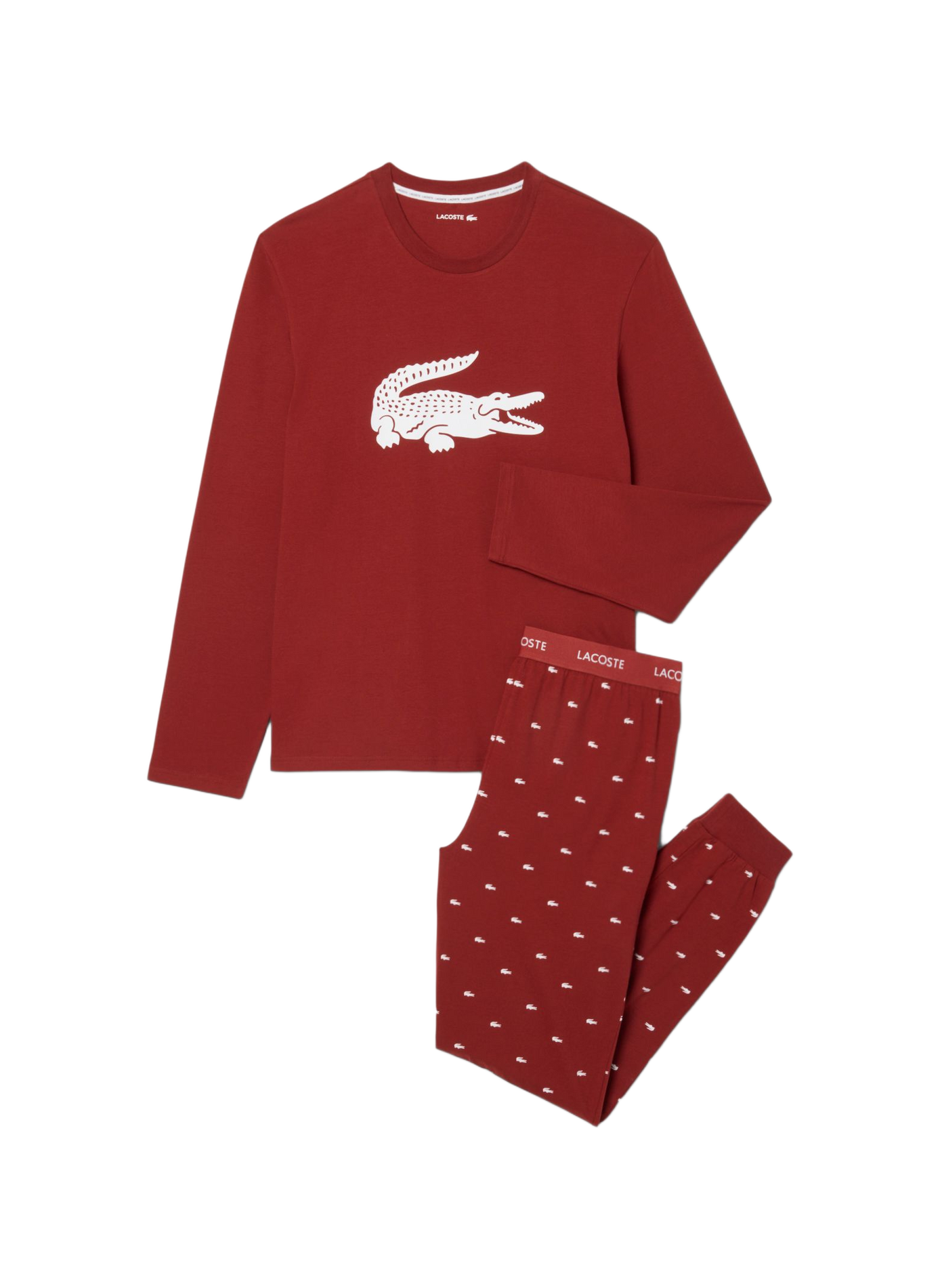 Ensemble de pyjama en coton mélangé LACOSTE Rouge
