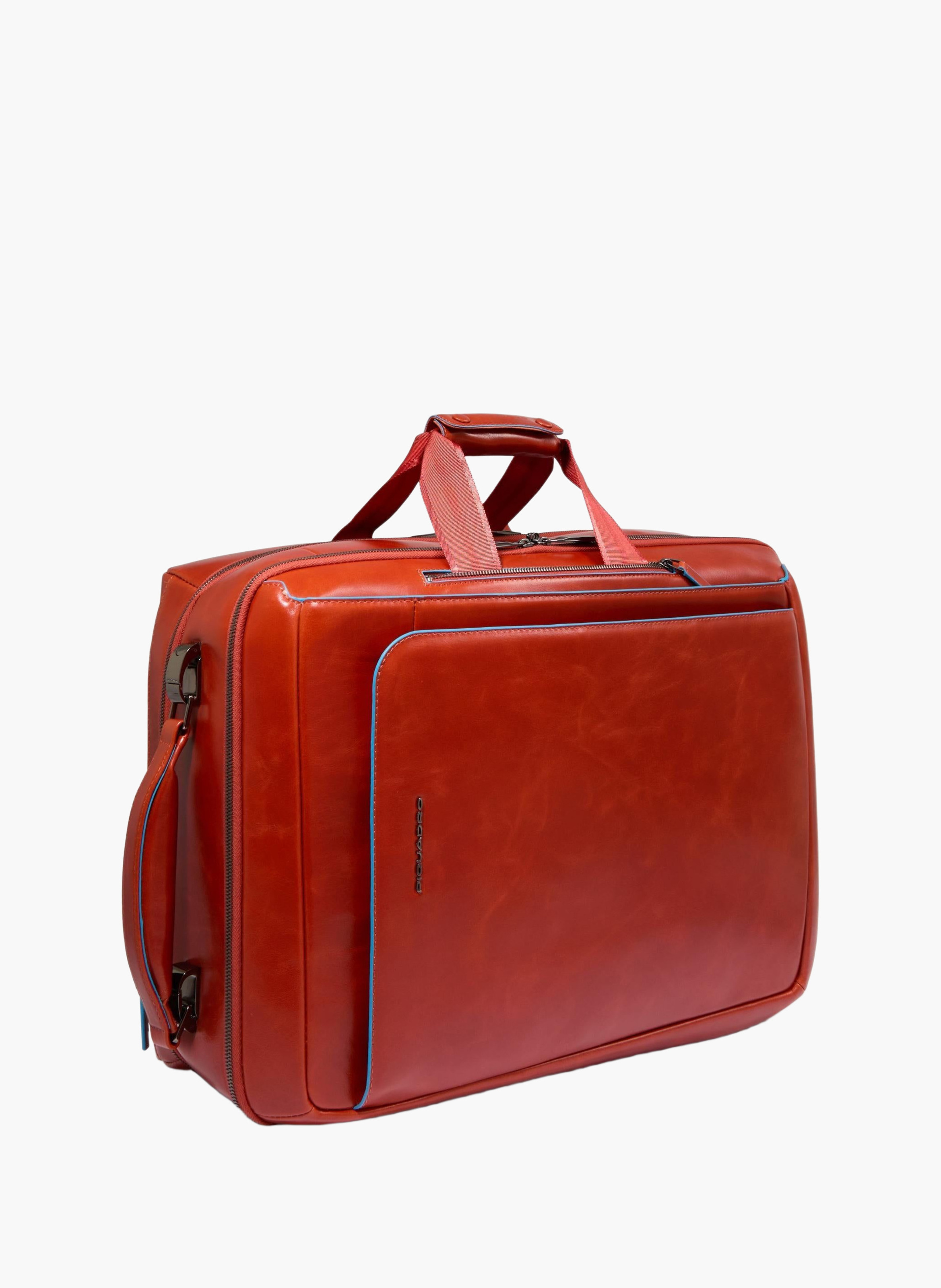 Valise à roulettes cabine avec coque à vêtements PIQUADRO Marron
