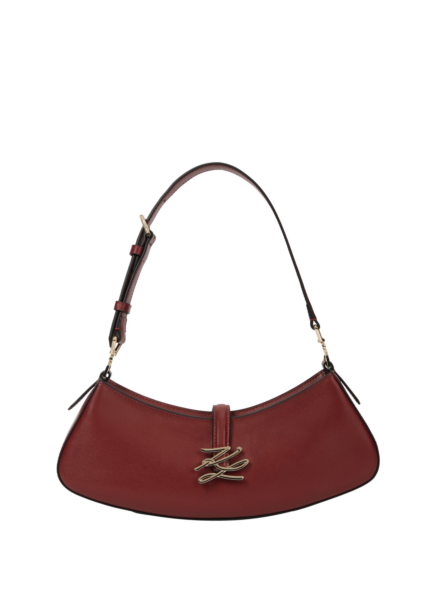 K/Autograph leather shoulder bag KARL LAGERFELD Red