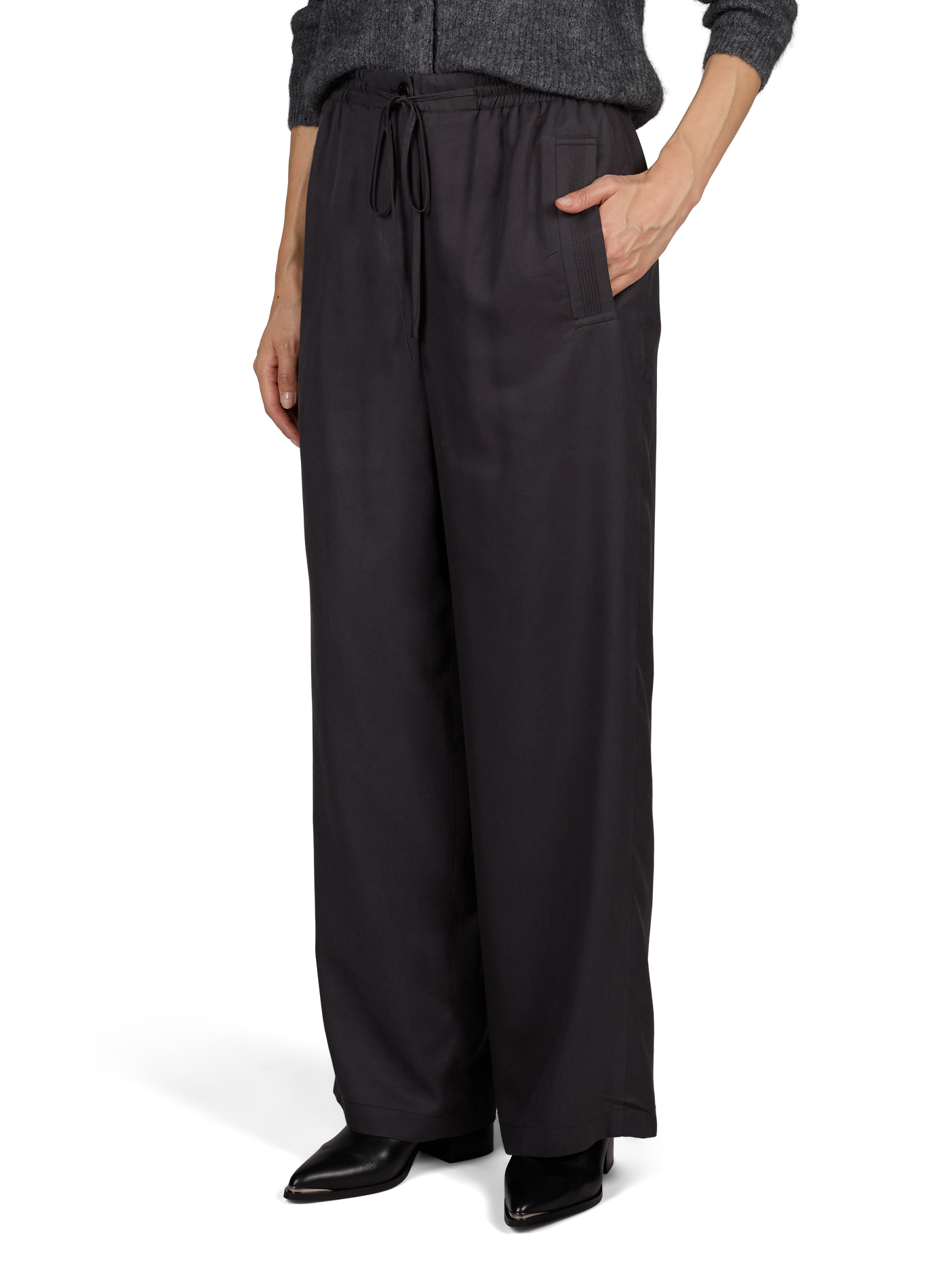 Wide-leg pants with elastic waistband LE 17 SEPTEMBRE Grey