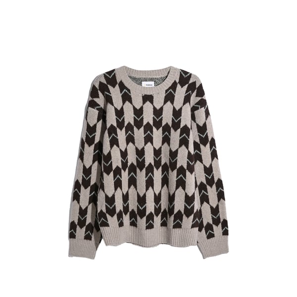 Pull droit manches longues imprimé Pull droit manches longues imprimé