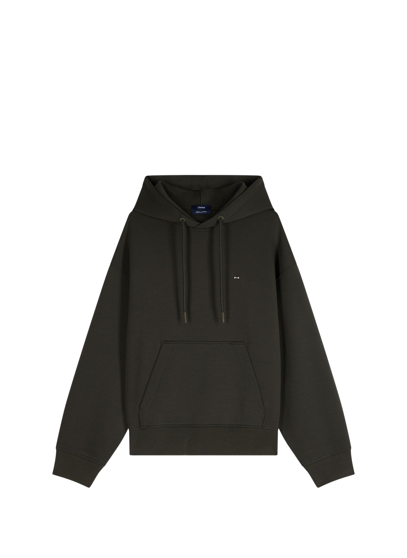 Sweat col capuche en coton mélangé EDEN PARK Kaki