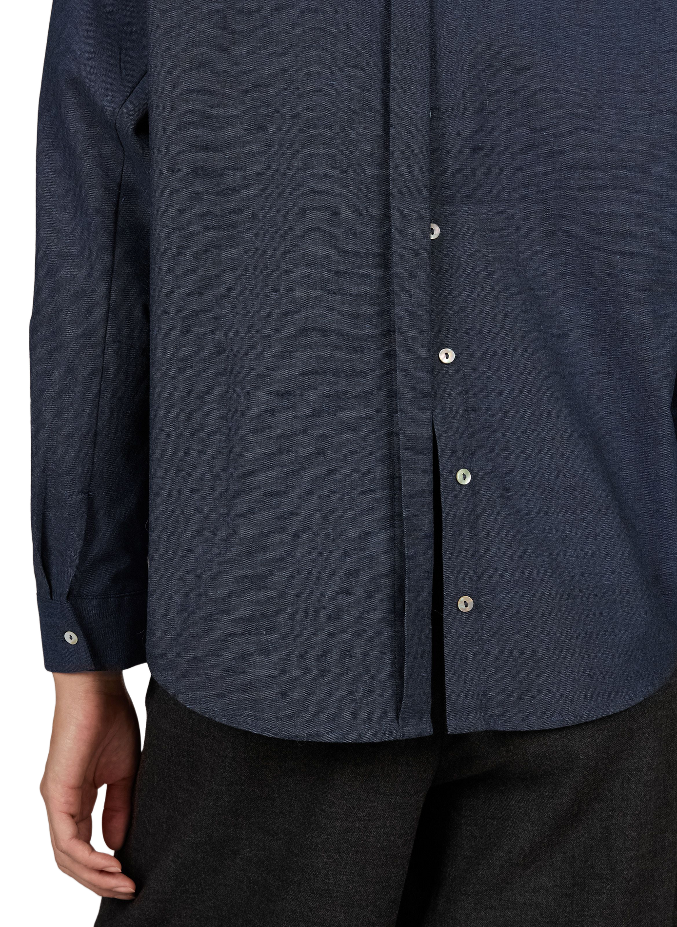 Weites Hemd aus Baumwollmischung LAURE+MAX Blau